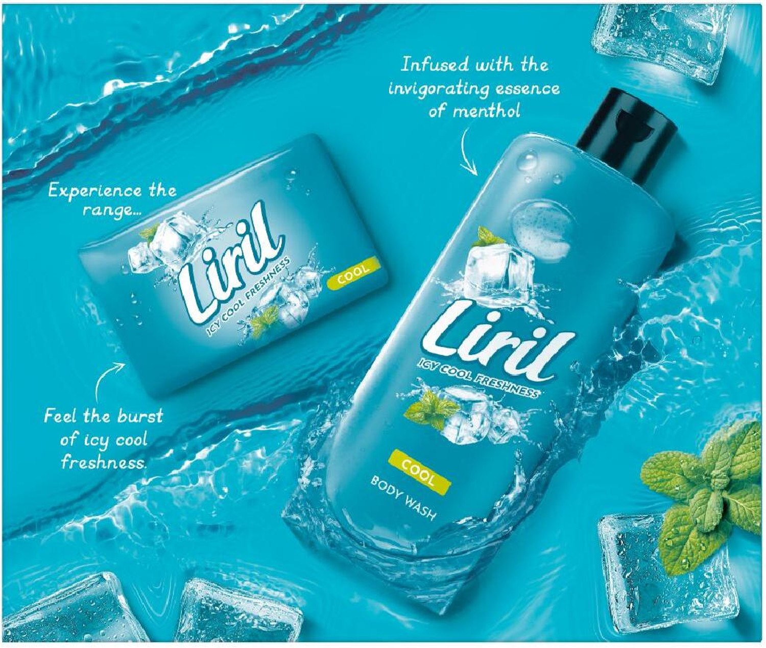 Image of Liril Cool Bathing Bar | Feel the Burst of Icy Cool Freshness