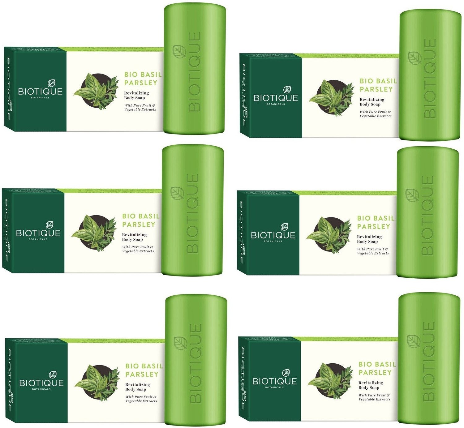 Image of BIOTIQUE Basil & Parsley Revitalizing Bathing Bar, Ayurvedic and Organically Pure