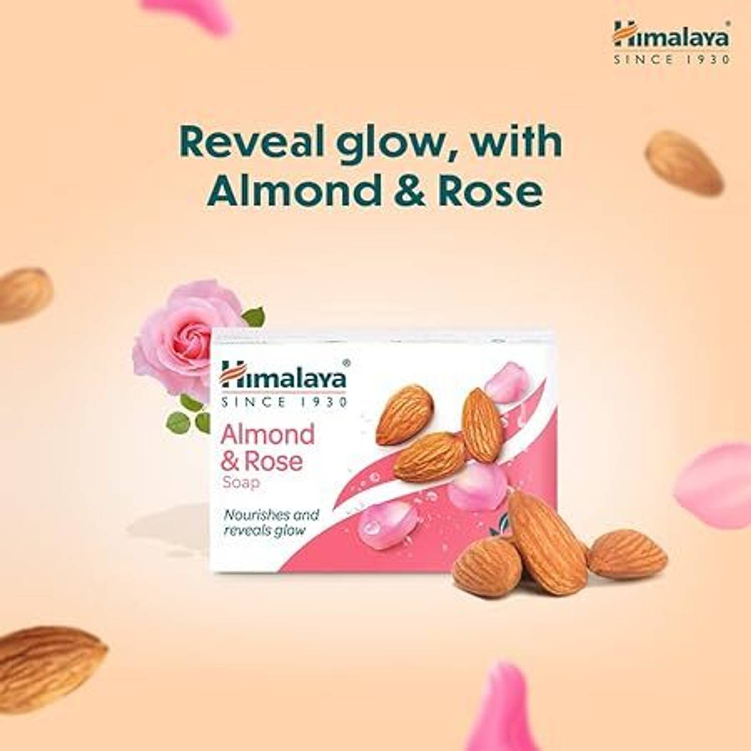 Himalaya Almond & Rose Soap (Pack of Pack of 4 · 125 g (500 g total) - Image 2