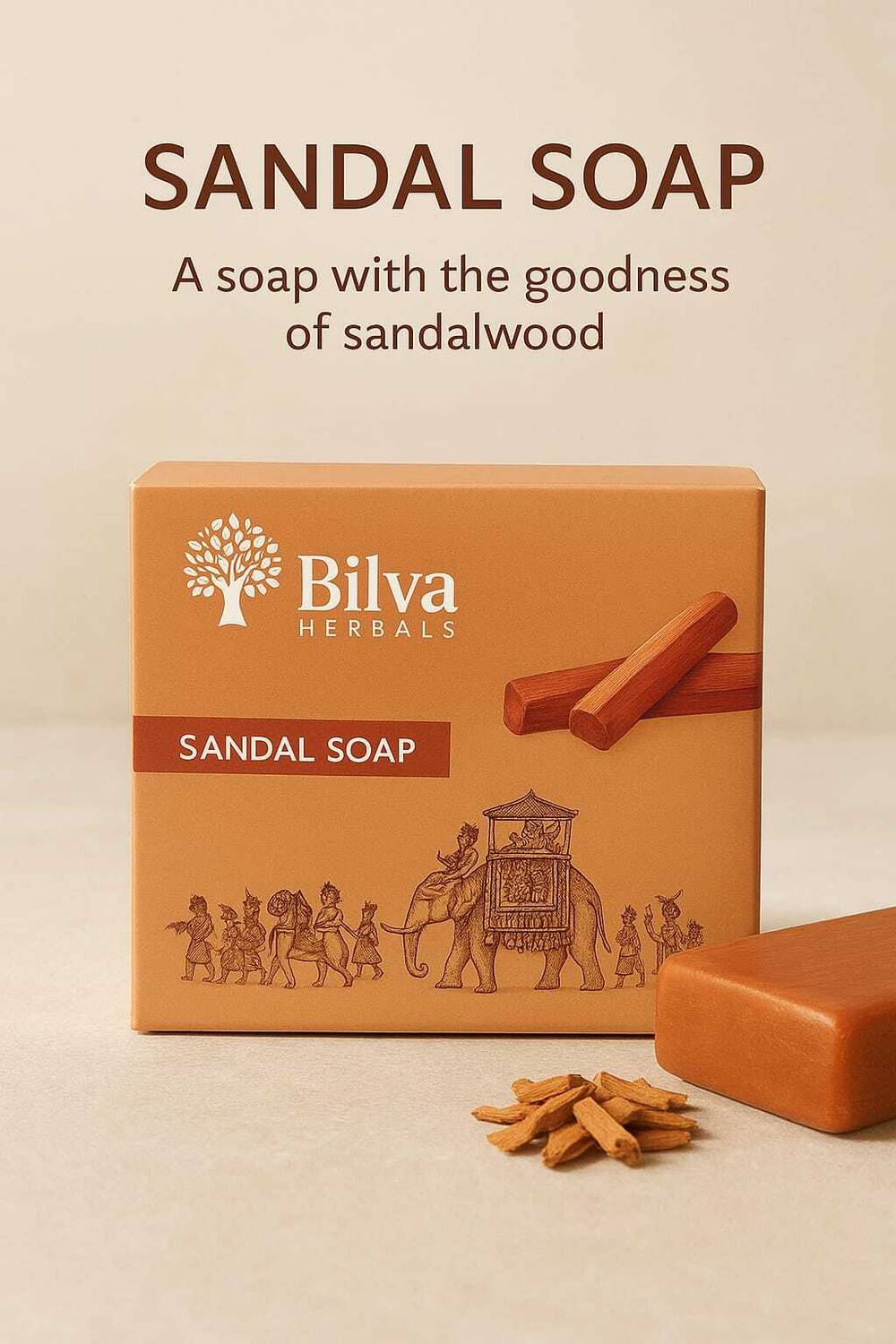 BILVA HERBALS SANDAL SOAP (AYURVEDIC)