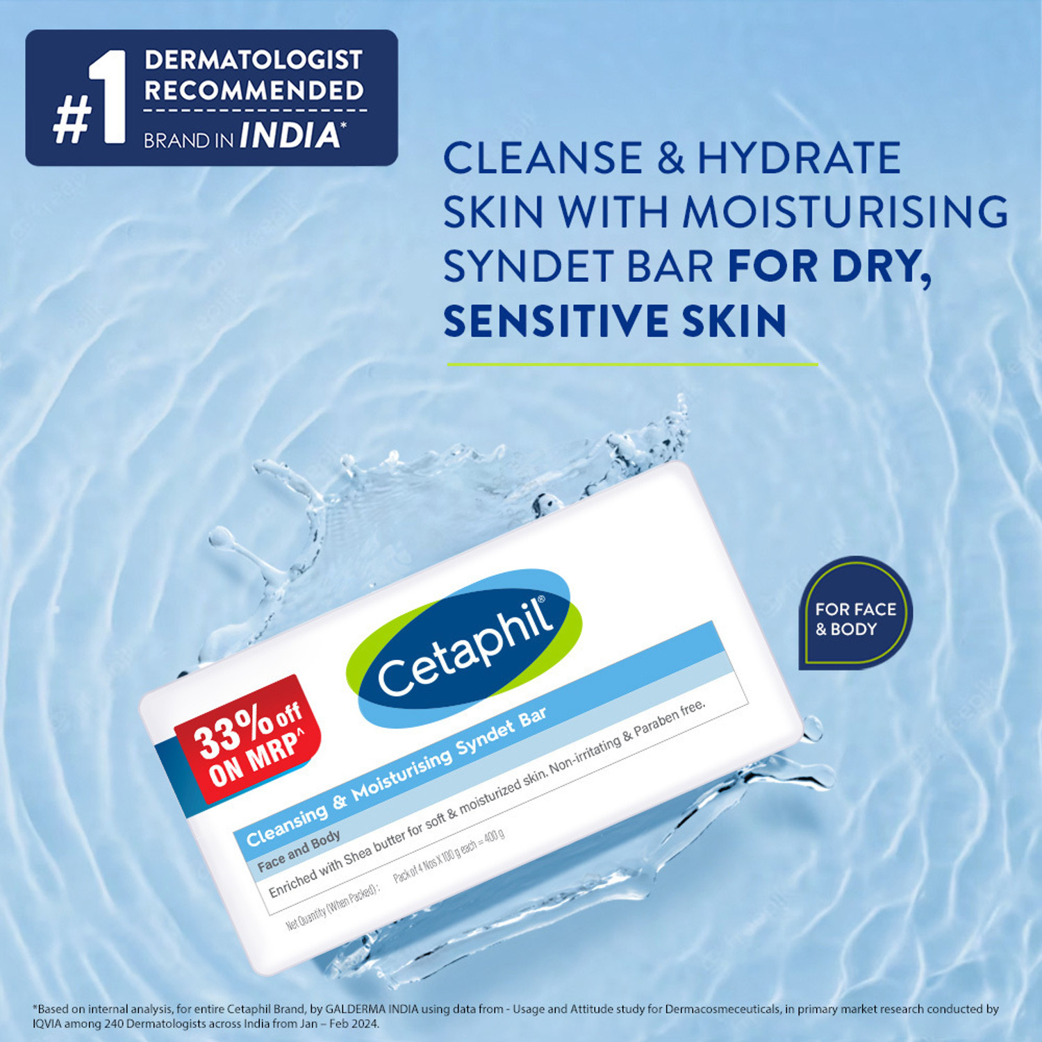 Image of Cetaphil Cleansing Moisturizing Syndet Bar