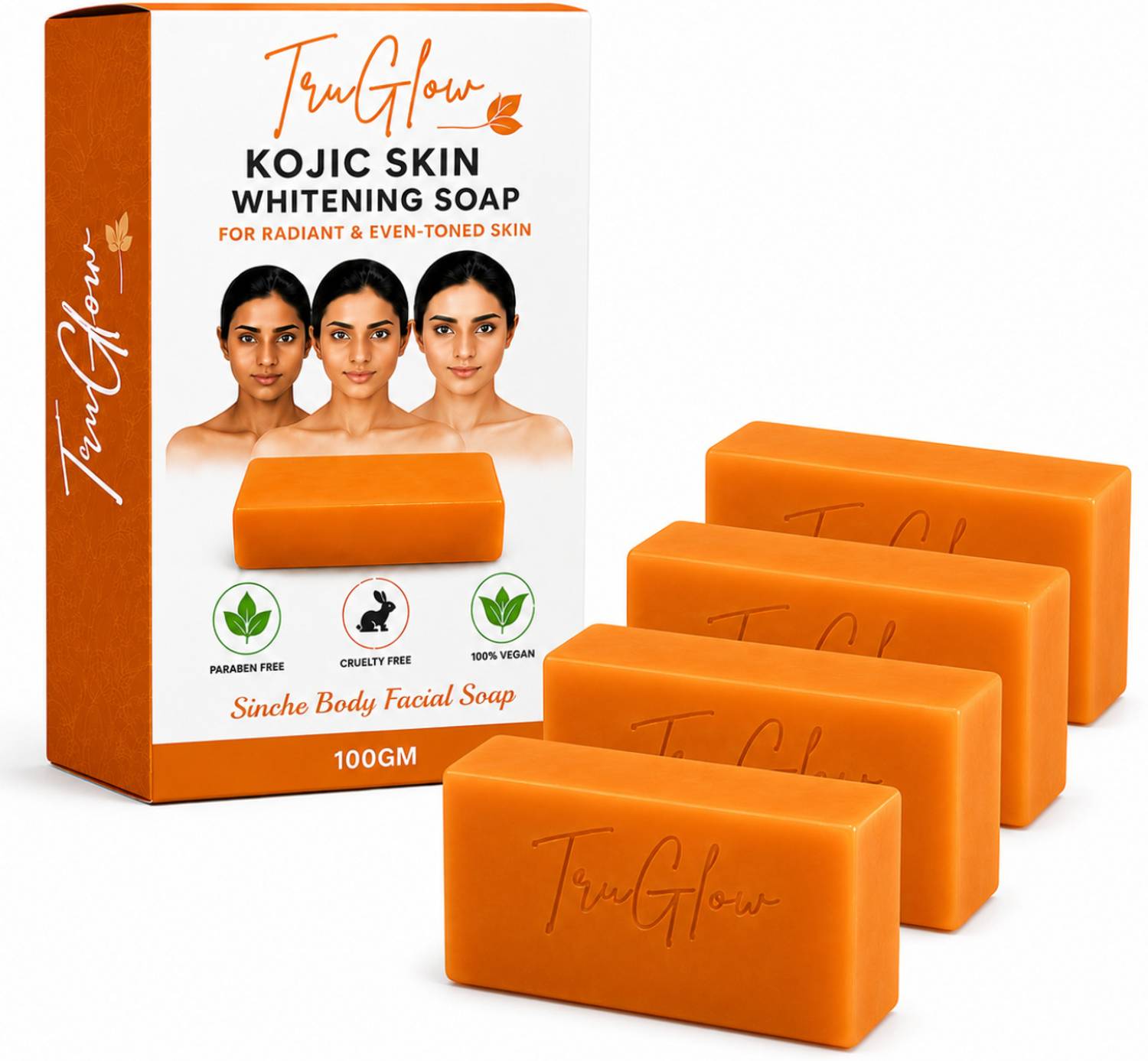 TruGlow Papaya Brightening Soap - Image 1