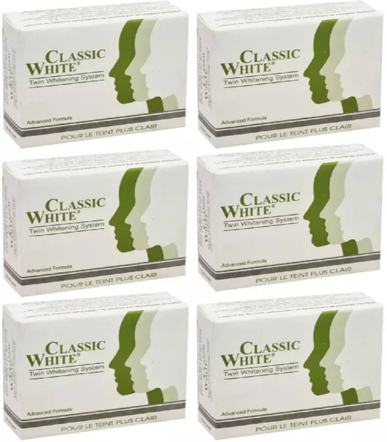 Classic White Advance Formula Whitening Soap For Anti Scars Skin (Pack Of 6)