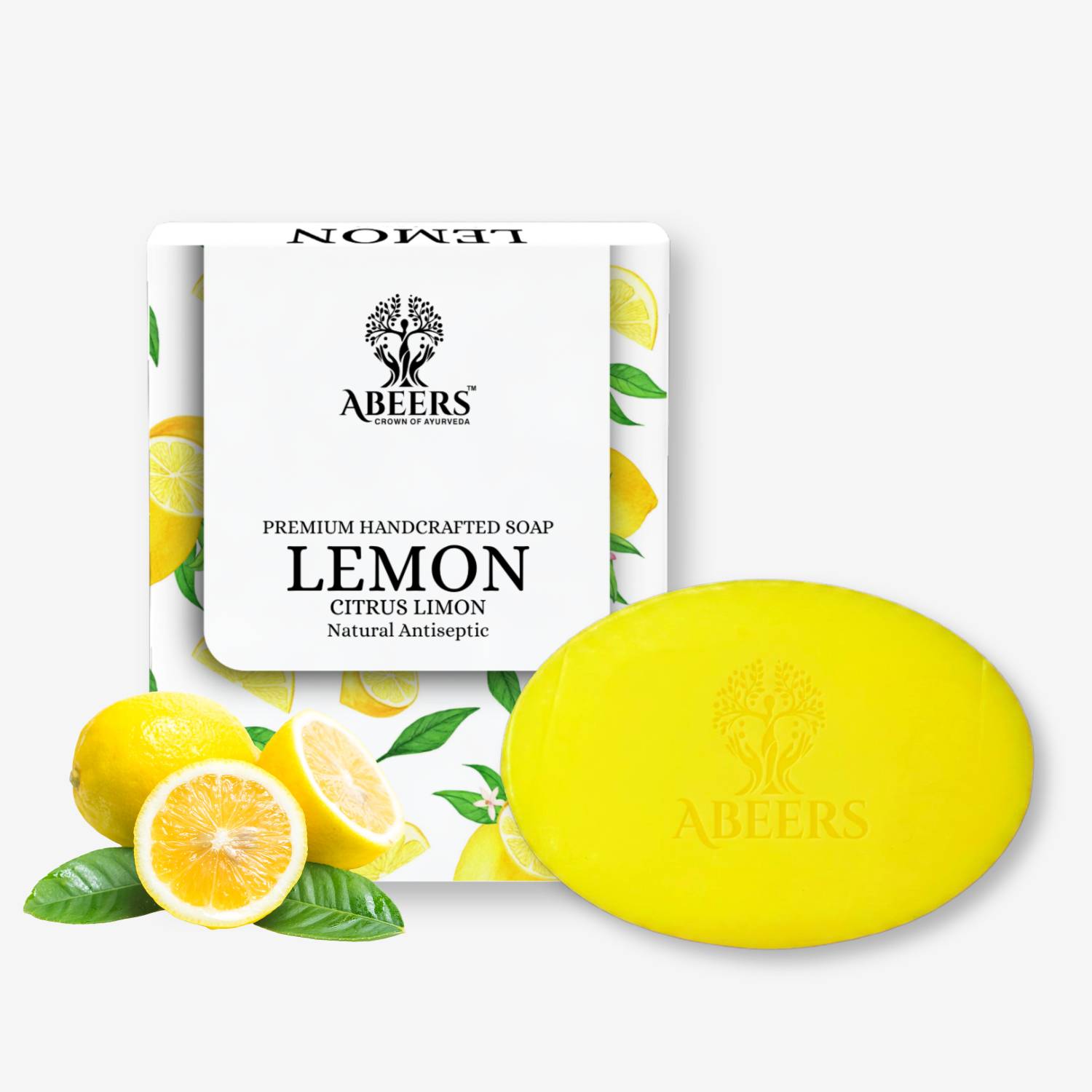 Abeers Handmade Lemon Soap | Soft Base Refreshing Deep Cleansing Bath Soap|