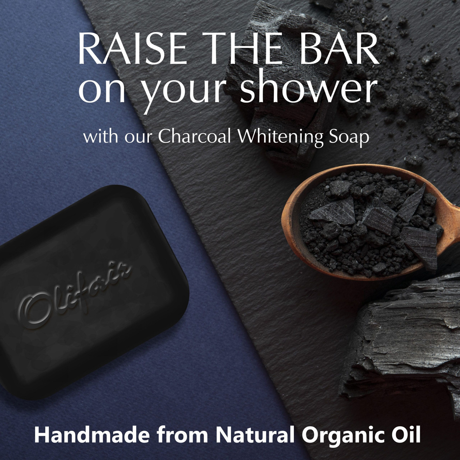 Image of Olifair Charcoal Whitening Soap pack of 1