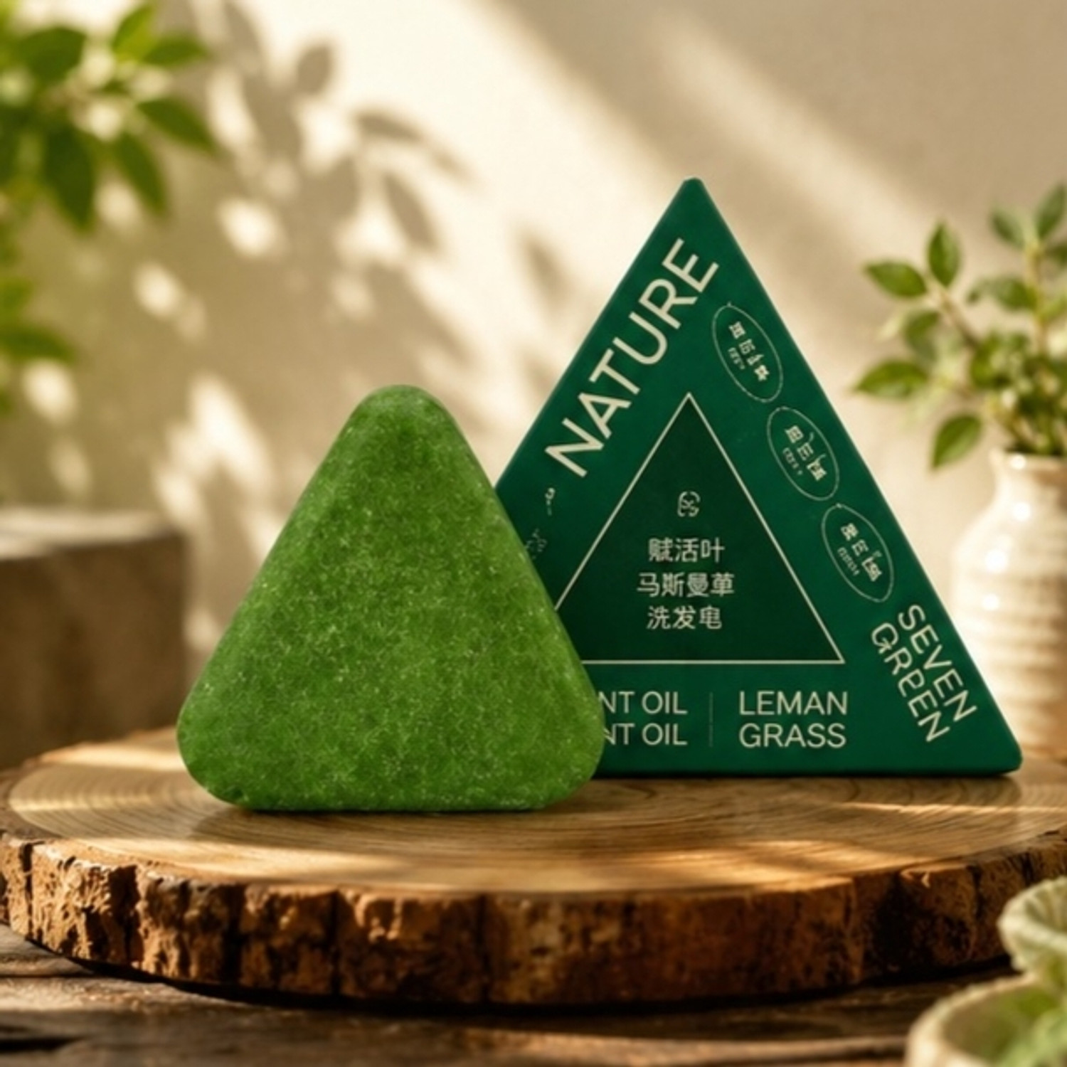 Image of Sipzy Seven Green Nature Ayurvedic Shampoo Bar 24 for Hair Fall & Dandruff Relief