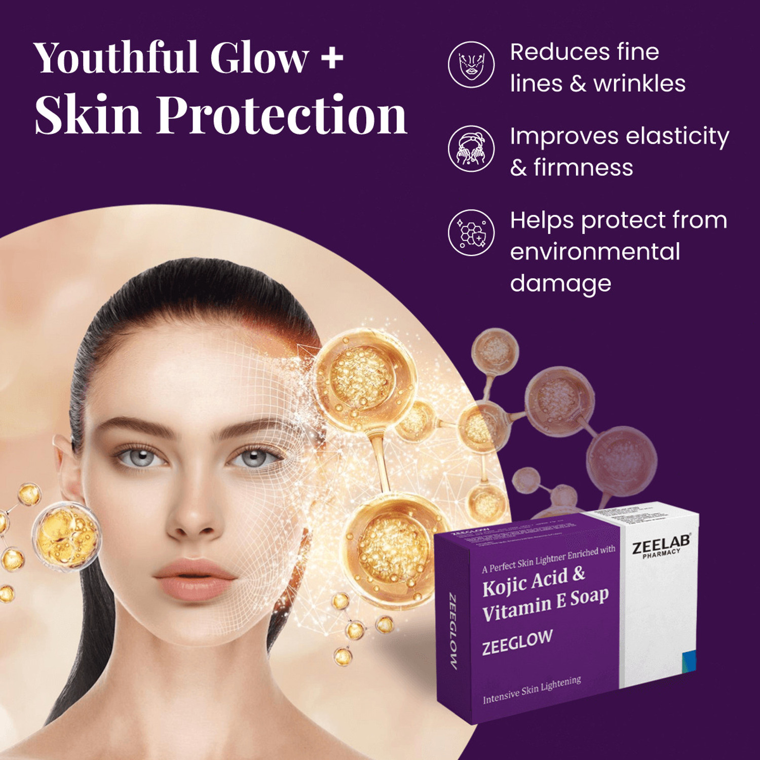 Image of ZEE LAB Zeeglow Kojic Acid Soap With Vitamin E