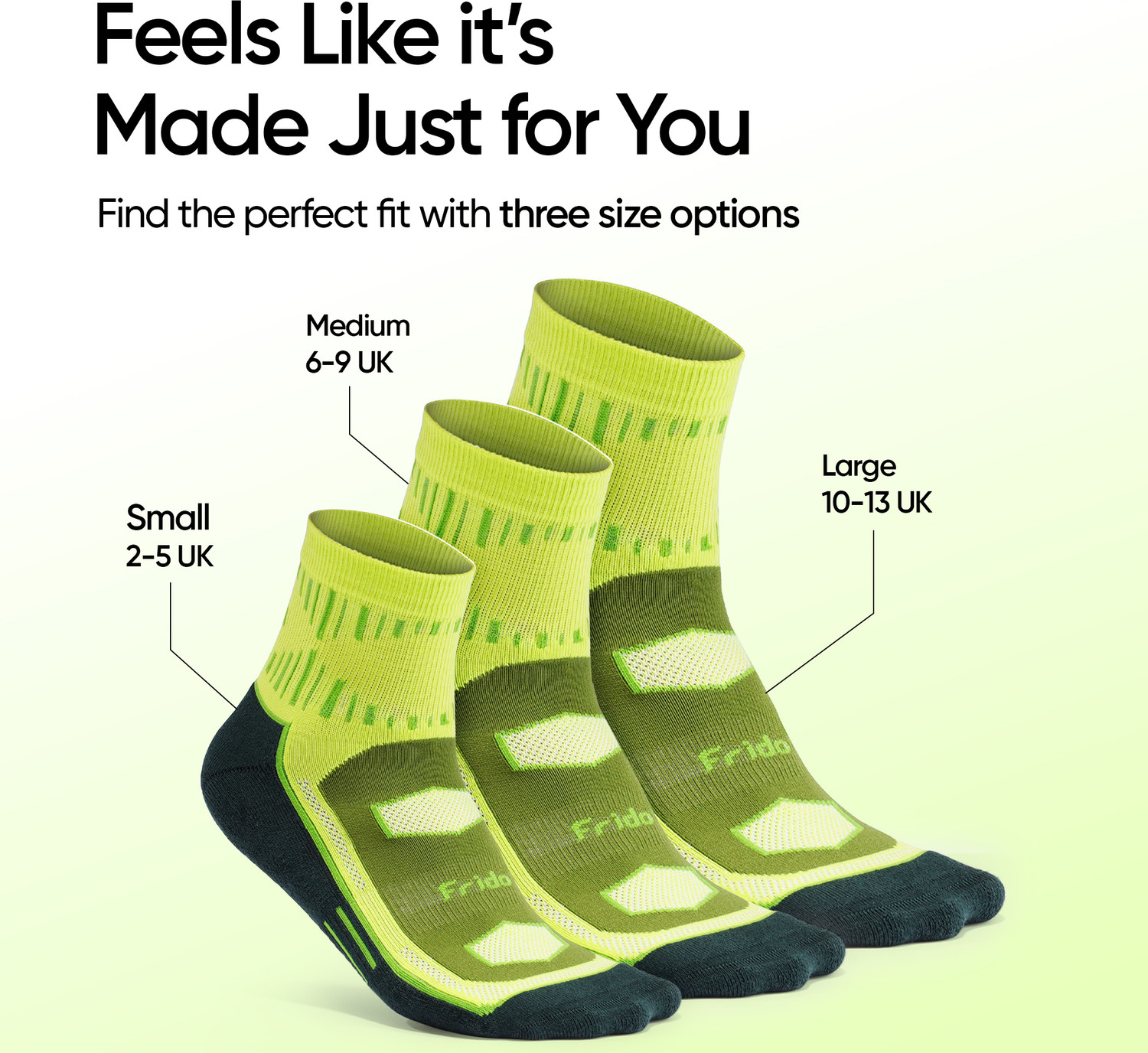 Image of Frido Anti Sweat Active Socks for Badminton, Walking, Running, Gym & Sports, Odor-Free Men & Women Mid-Calf /Crew