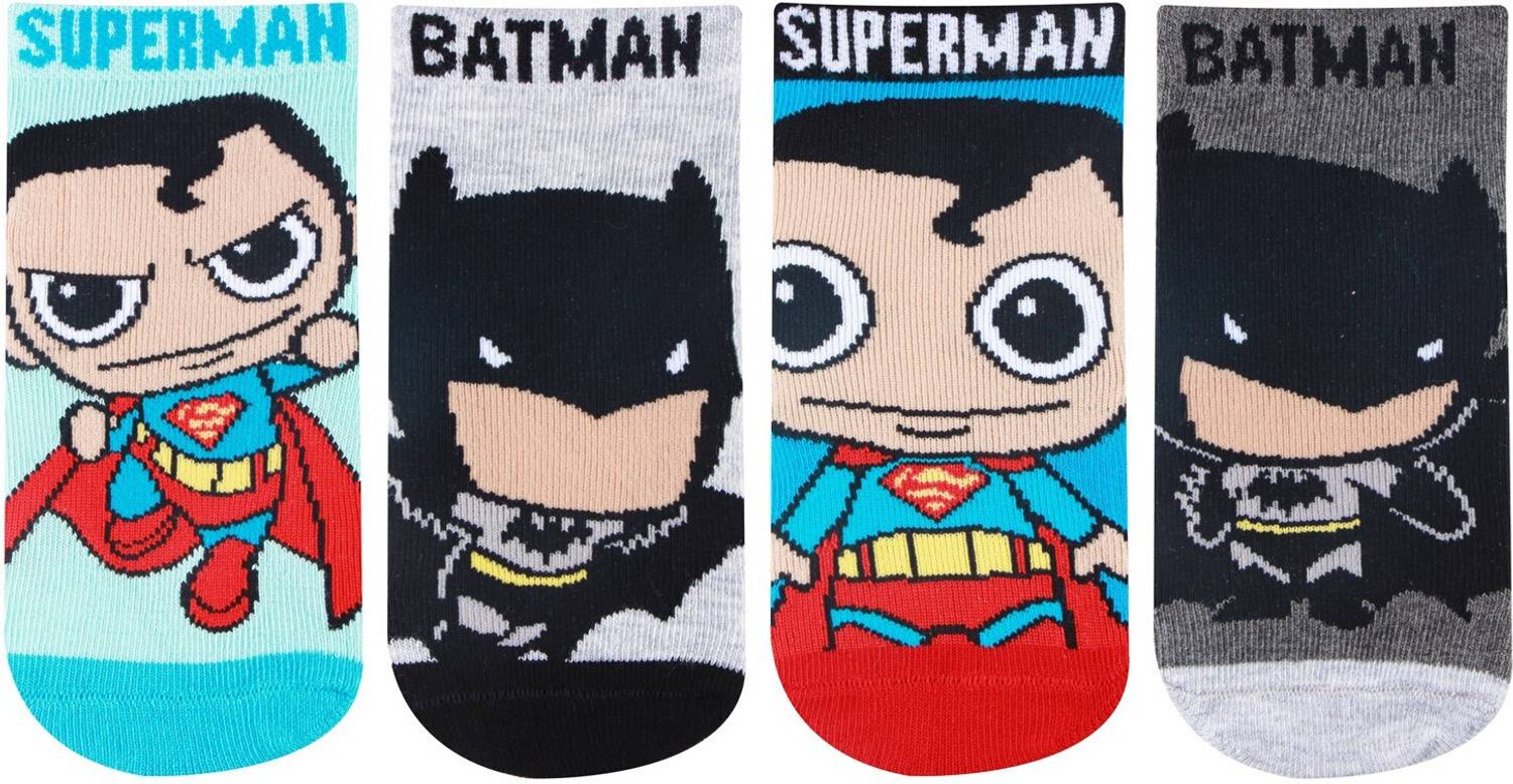 BONJOUR Superman Batman Superhero Character Full Length Socks Baby/ Infant / New Born Baby Boys & Baby Girls Printed Mid-Calf/Crew