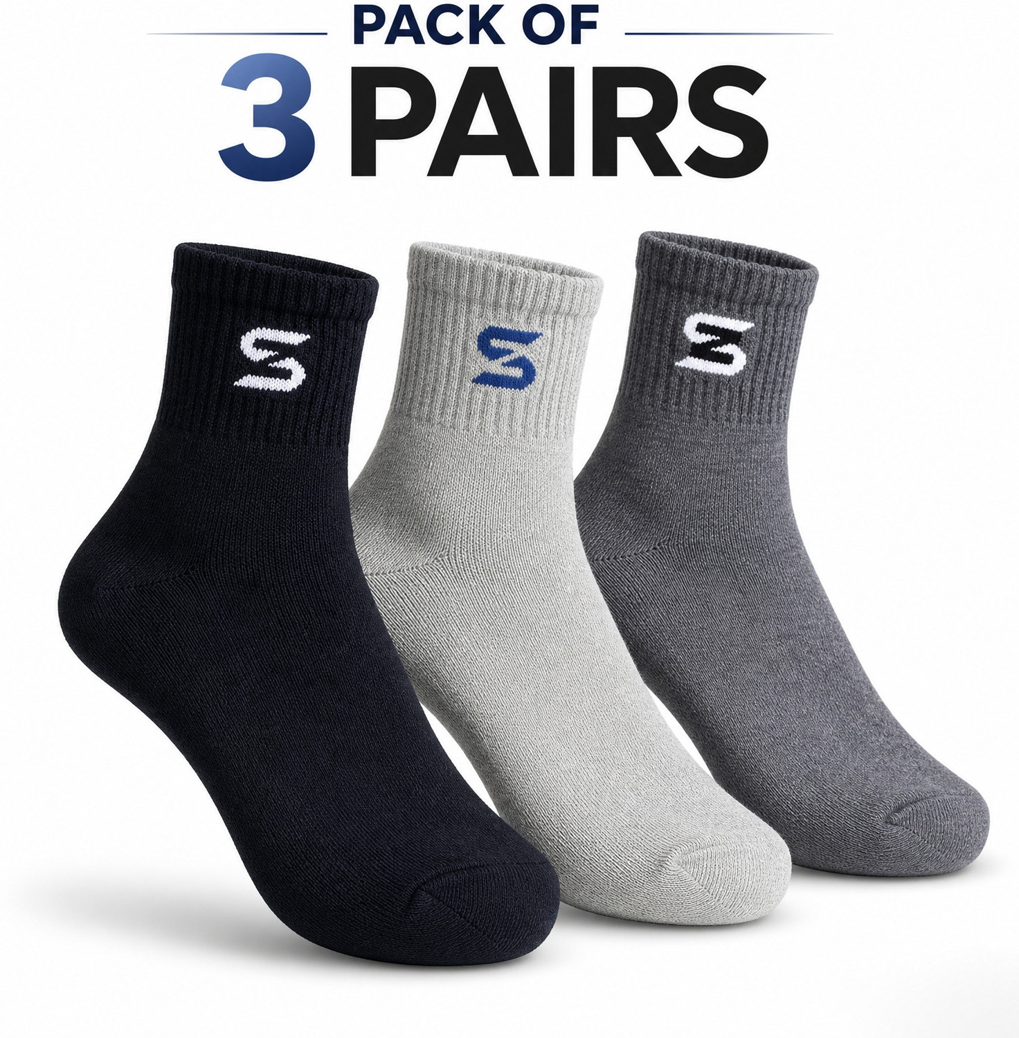 Image of Dumleto Unisex Printed Calf Length (Pack of 3)