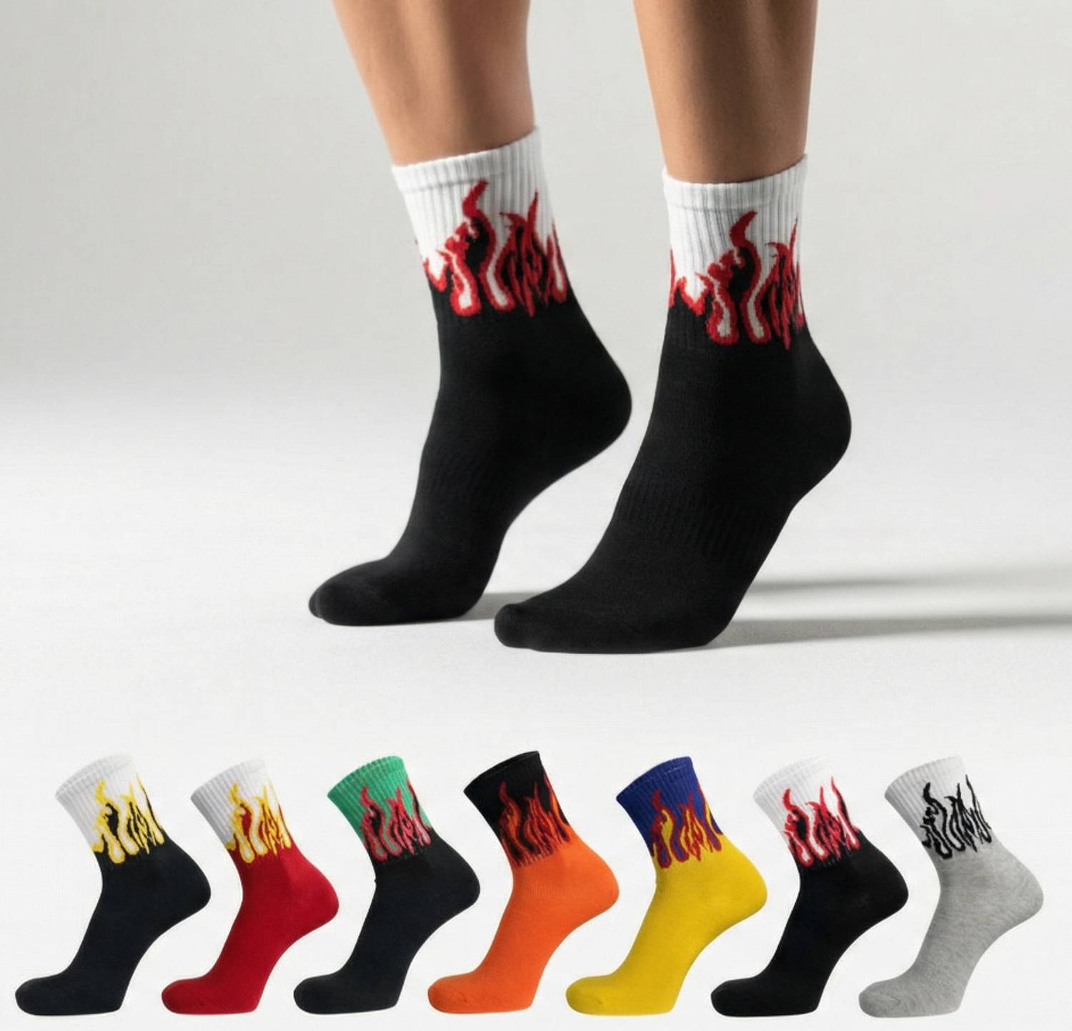 YARNLOOM Men & Women Self Design Calf Length Pack of 7 - Image 1