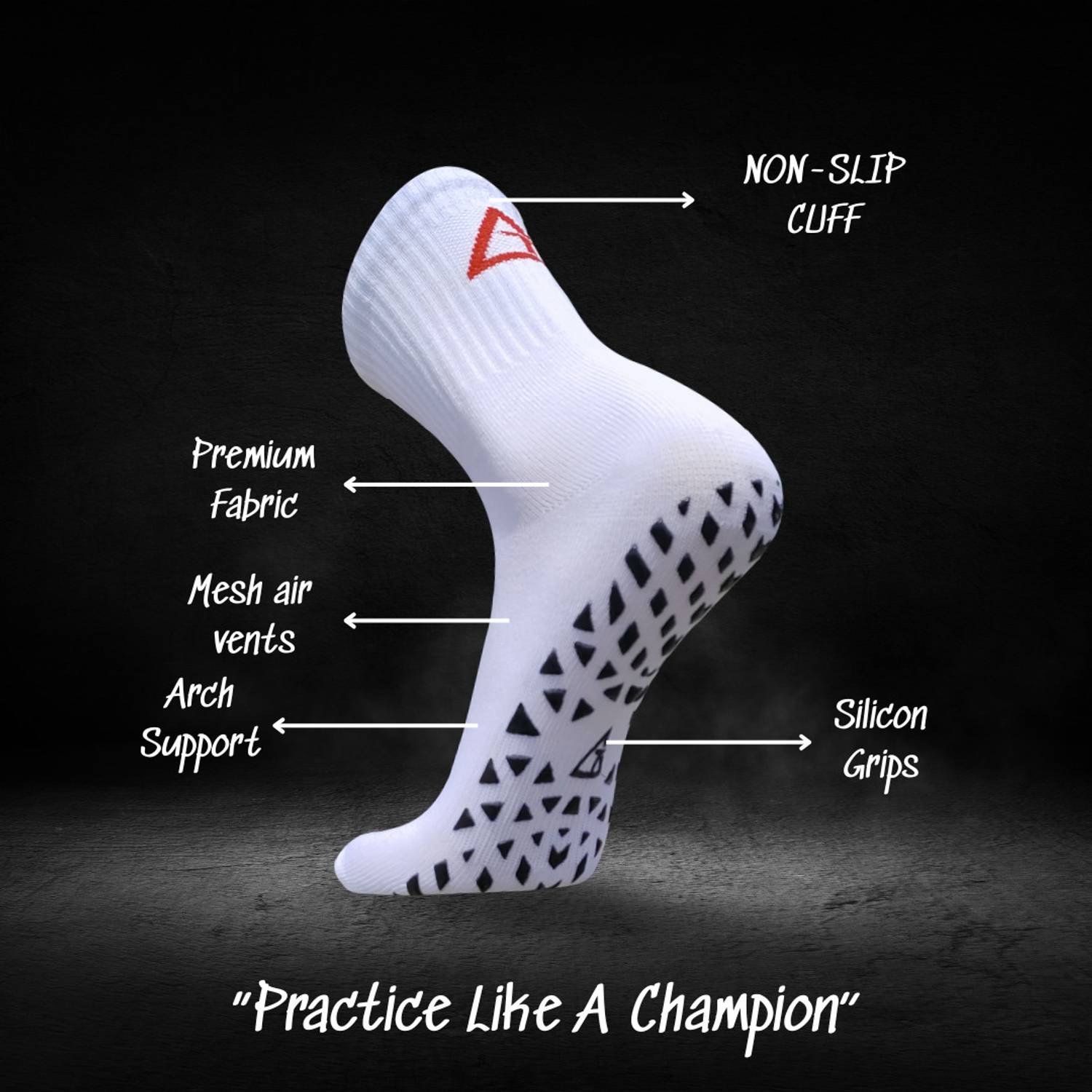 Triangles Football Socks Combo with Shin Guard - Image 5