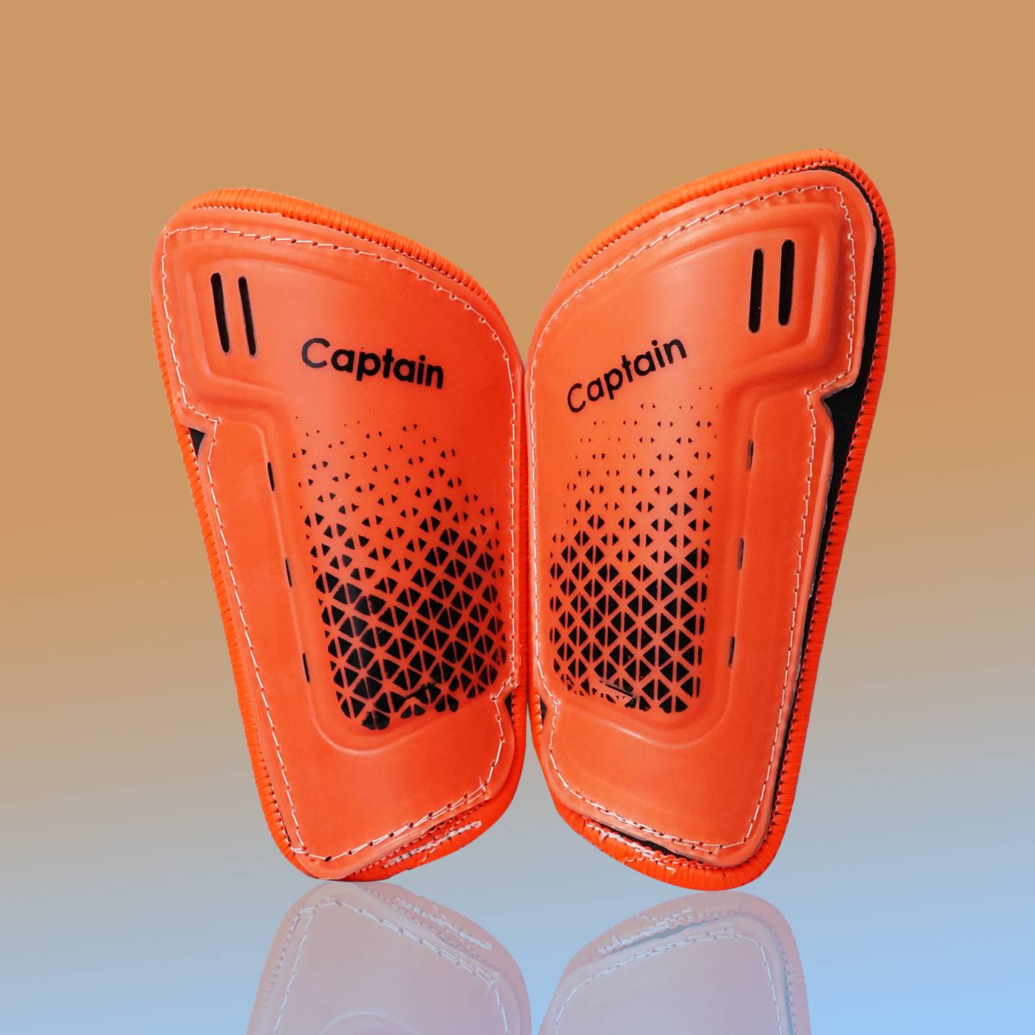 CAPTAIN ELITE ORANGE Football Shin Guard