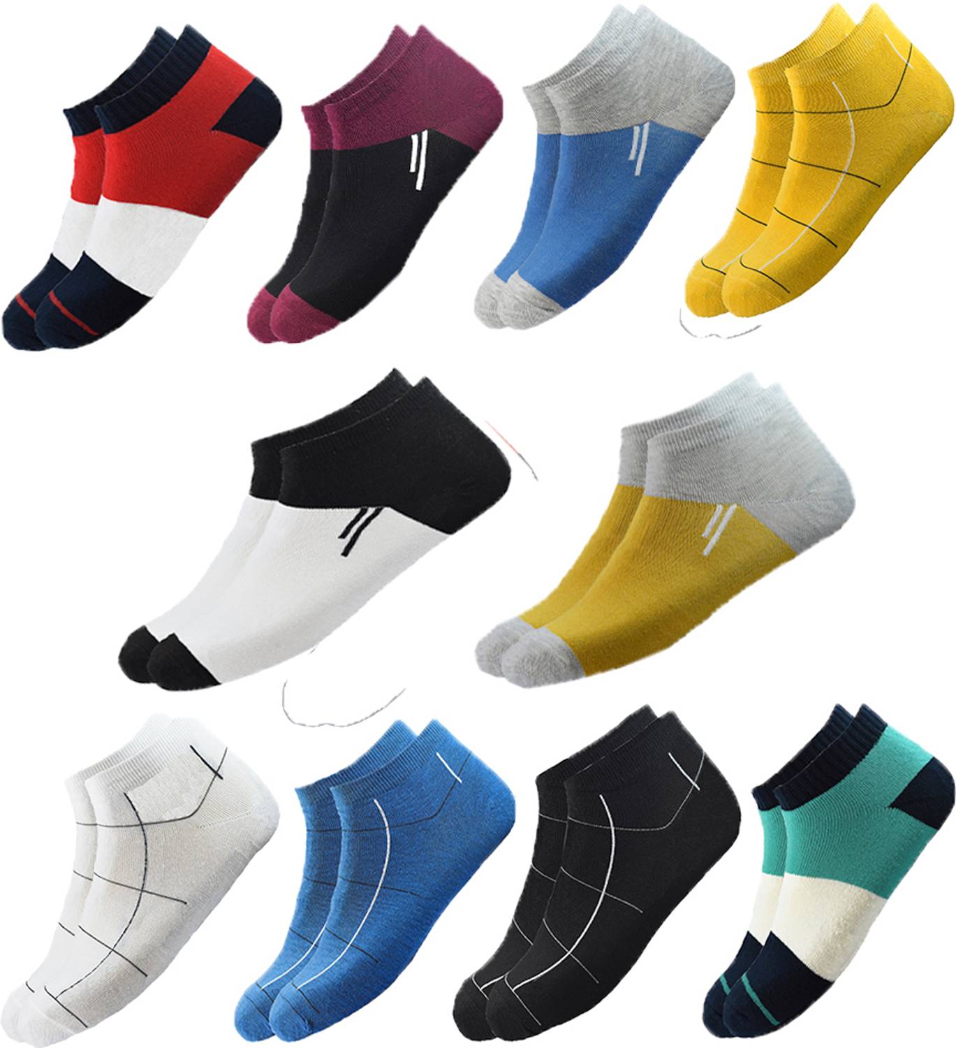 HICODE Men Ankle Length (Pack of 10)