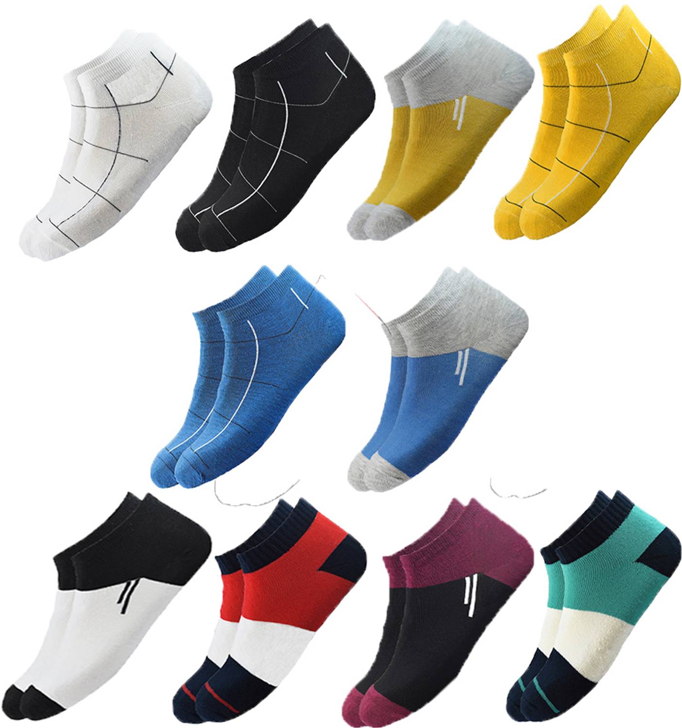 HICODE Men Ankle Length (Pack of 10)