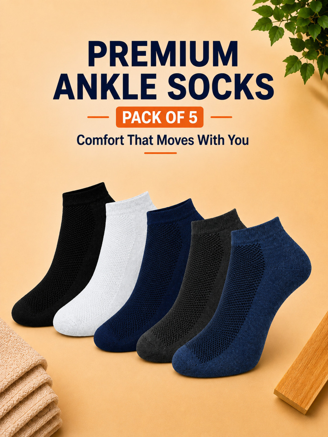 Image of Addosso Men Ankle Length (Pack of 5)