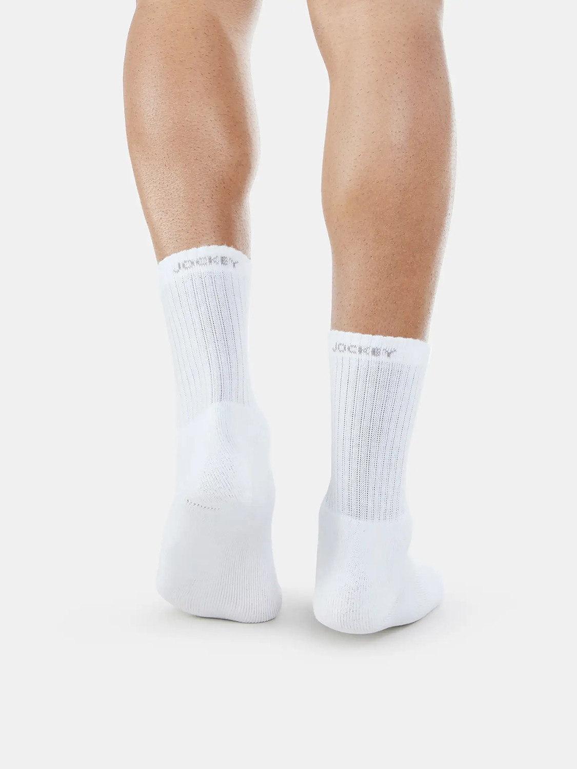 Image of JOCKEY 7030 Compact Cotton Terry Men Solid Mid-Calf /Crew