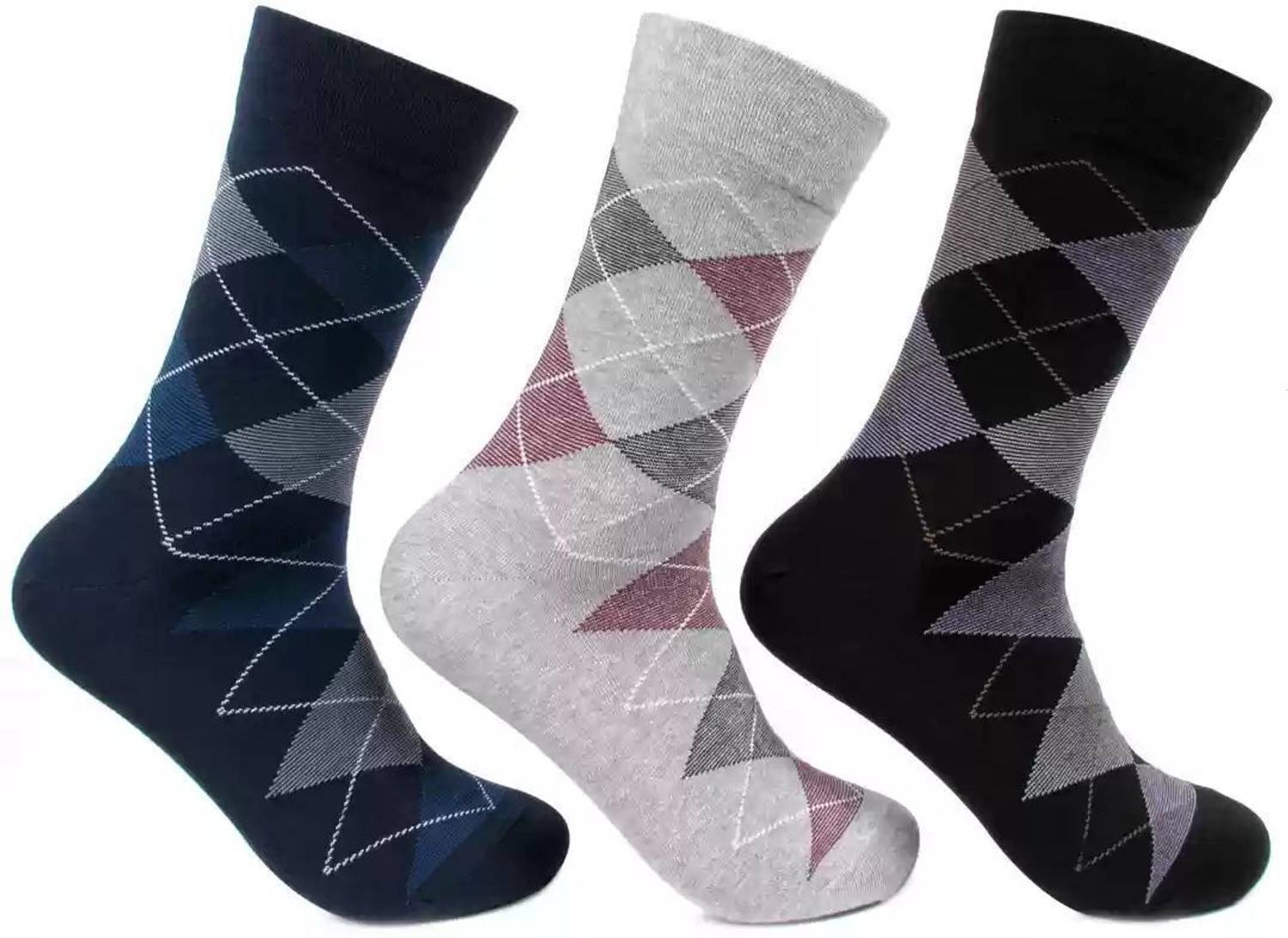 Akeet Trend Men Color Block Calf Length