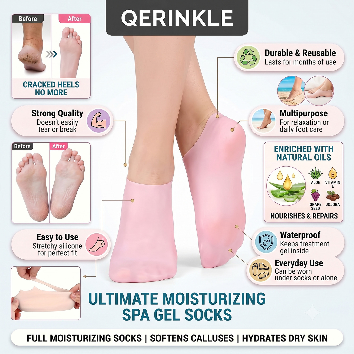 Image of QERINKLE Men & Women Color Block Ankle Length