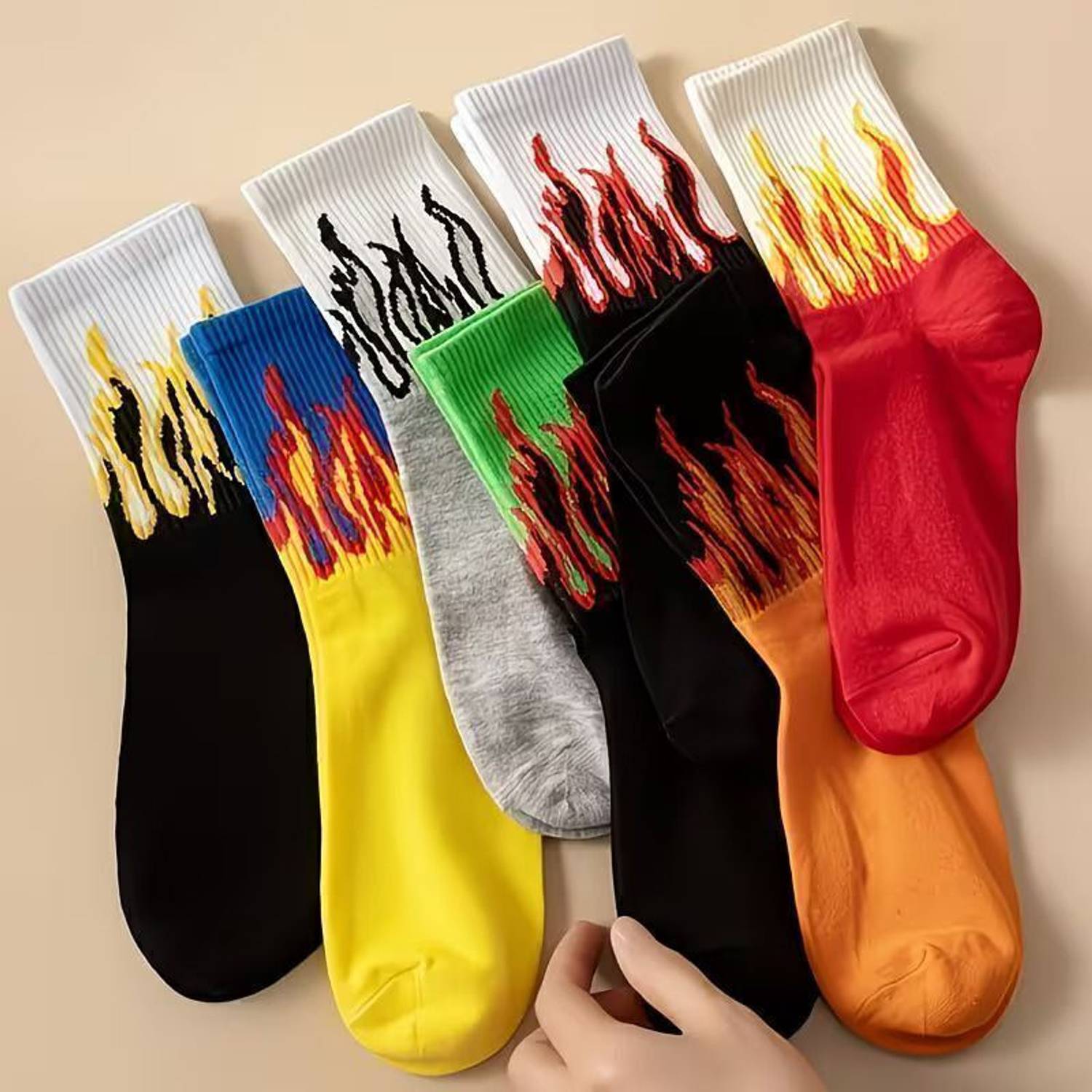 ELVADO Men & Women Graphic Print Mid-Calf/Crew Pack of 3 - Image 1