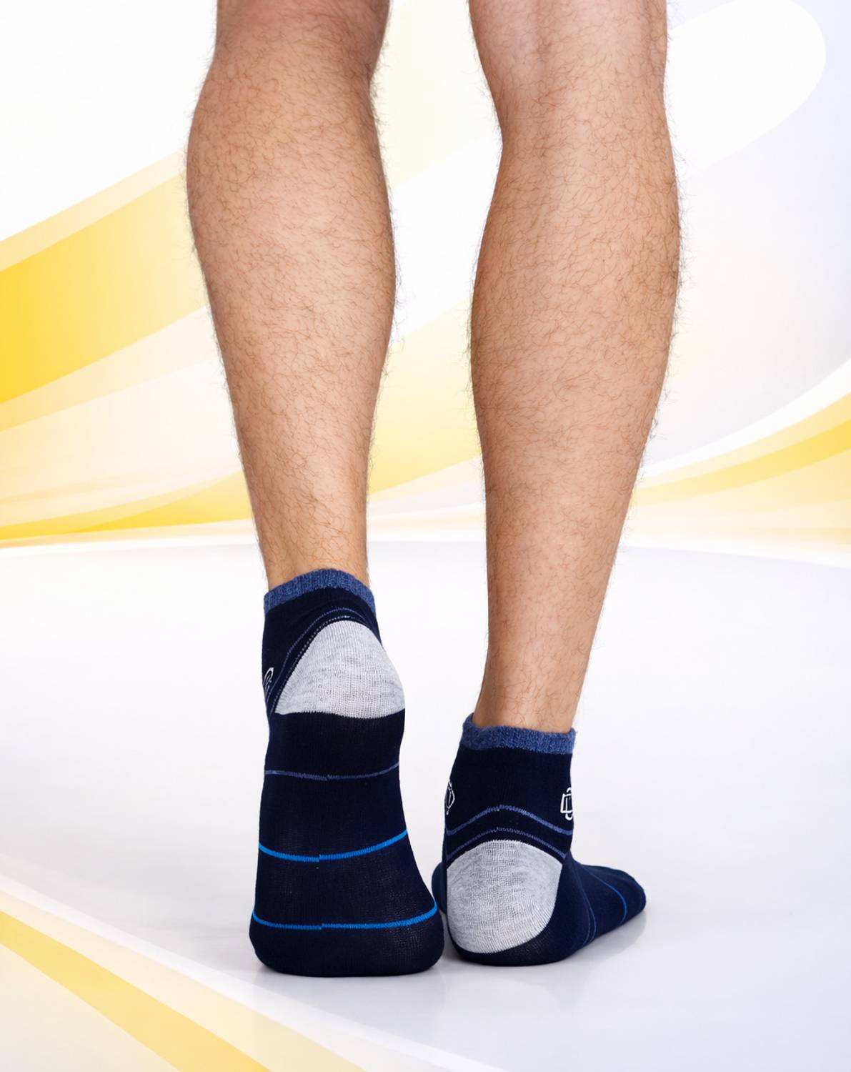Dollar Men Striped Ankle Length Socks Pack of 3 - Image 5