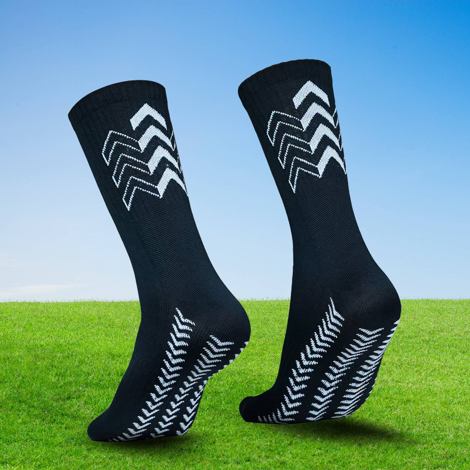 CAPTAIN Geometric Print Mid-Calf/Crew Socks Pack of 3 - Image 5