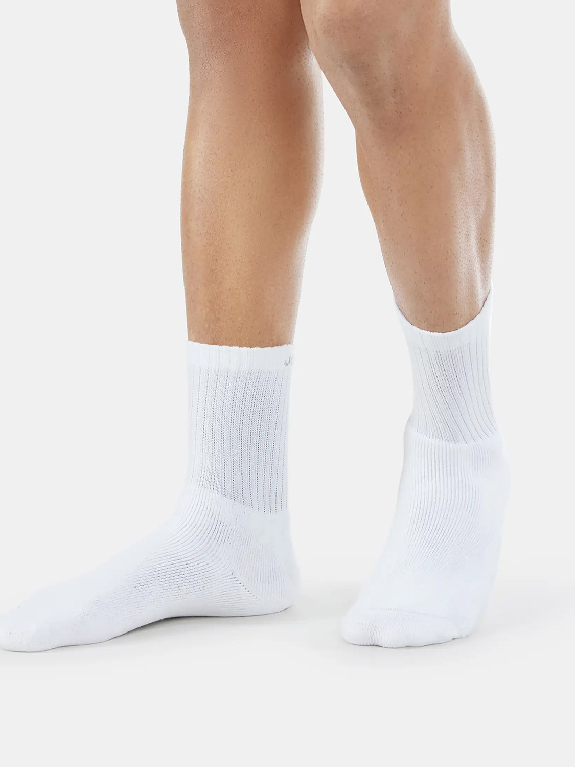 Image of JOCKEY 7030 Compact Cotton Terry Men Solid Mid-Calf /Crew