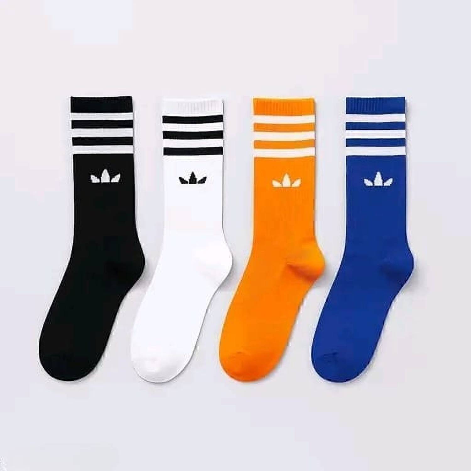 SocksySocks Unisex Striped Calf Length Pack of 4 - Image 1