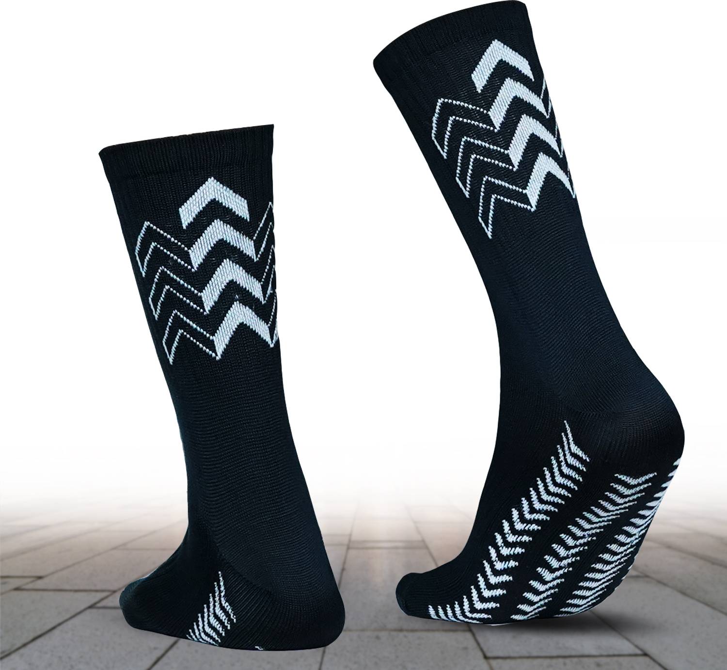 CAPTAIN Geometric Print Mid-Calf/Crew Socks Pack of 3 - Image 4