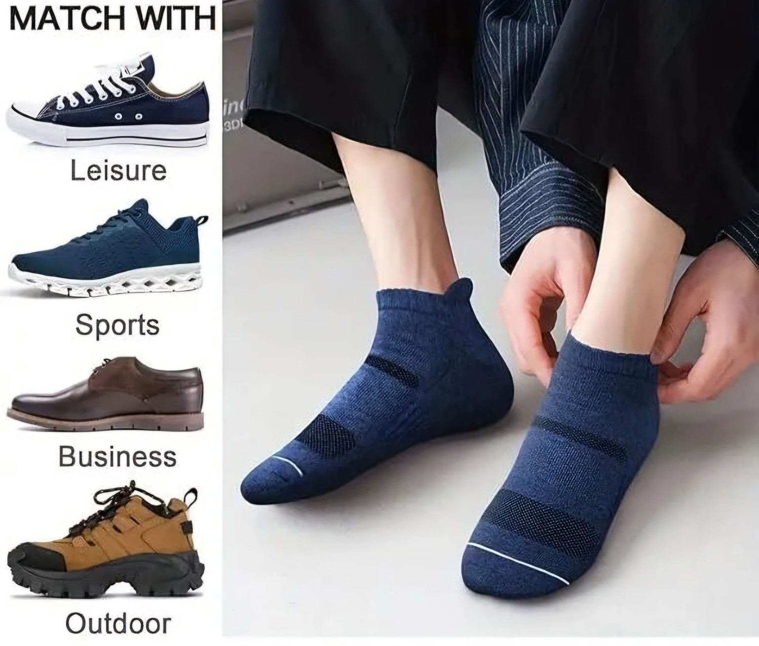 Image of HICODE Men Striped Ankle Length