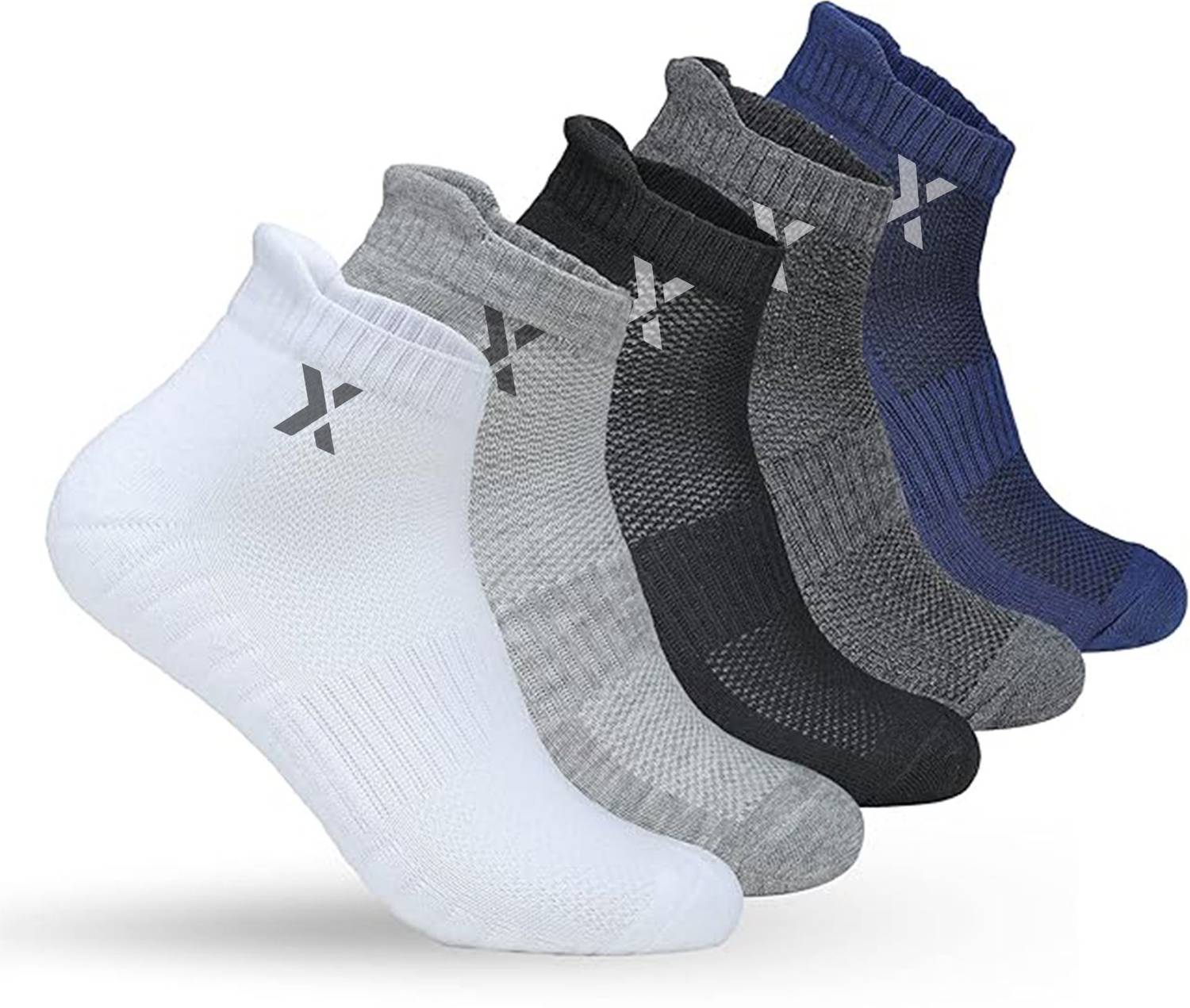 JEMOX Men Solid Low Cut (Pack of 5)