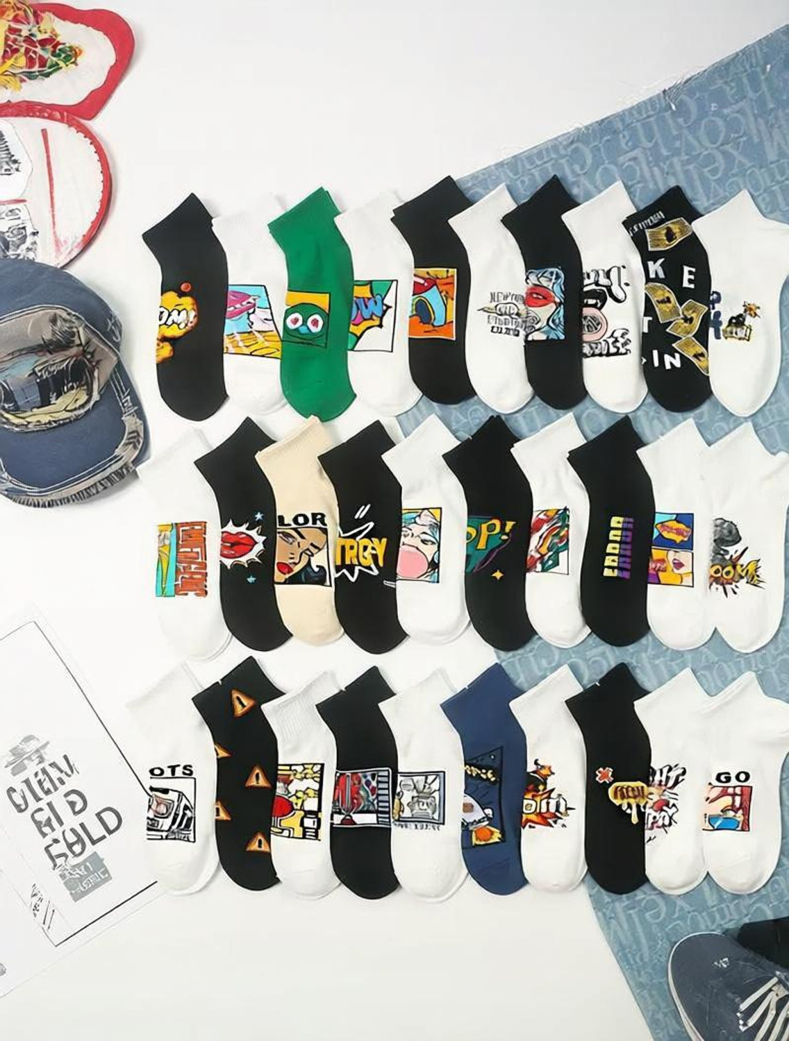 Image of FINZER Men & Women Embriodered Ankle Length (Pack of 5)