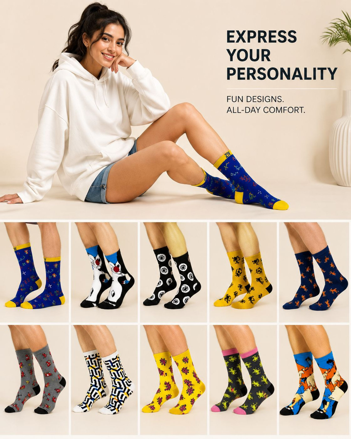 Image of Basketship Men & Women Printed Mid-Calf /Crew