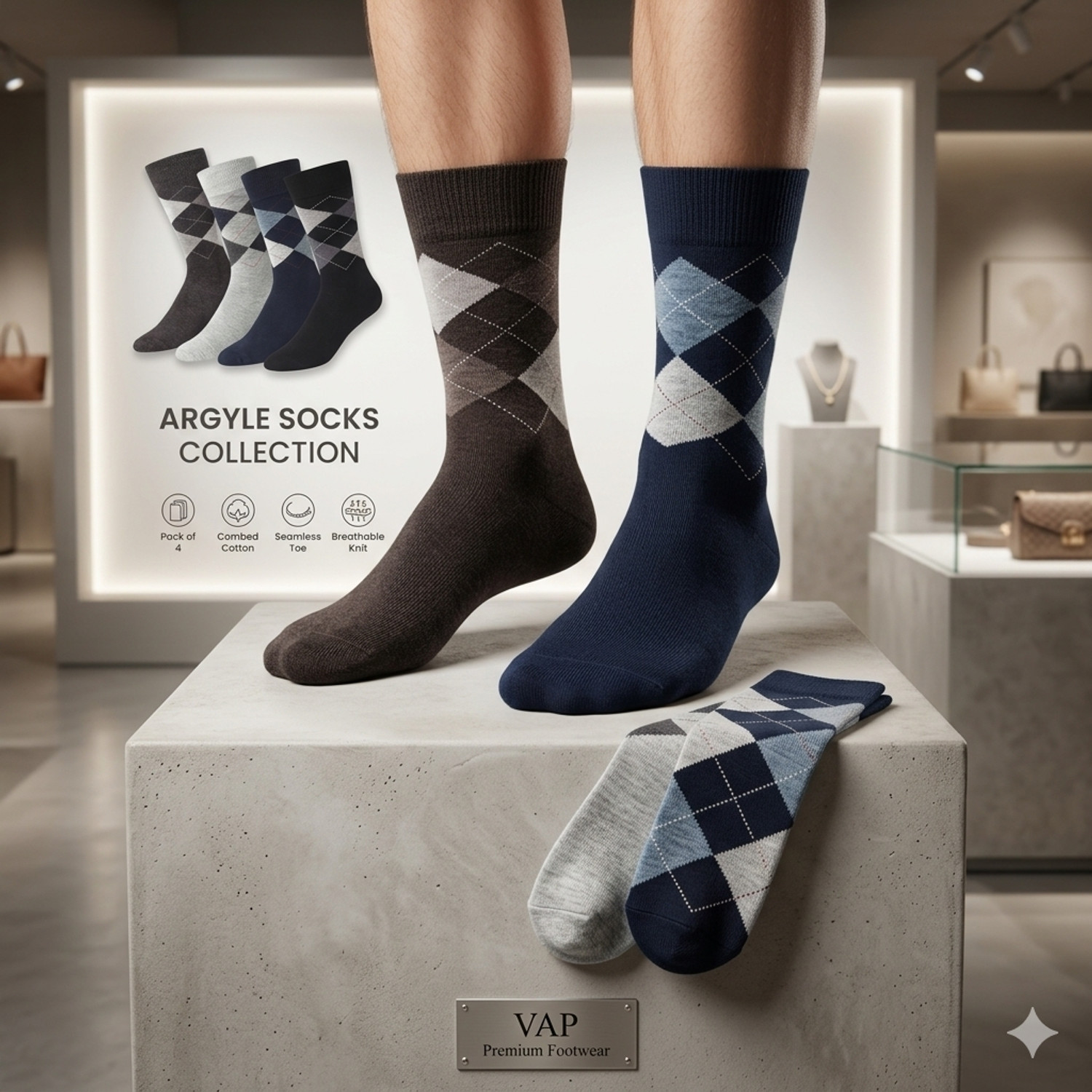 Image of VAPINDIA Men Mid-Calf /Crew