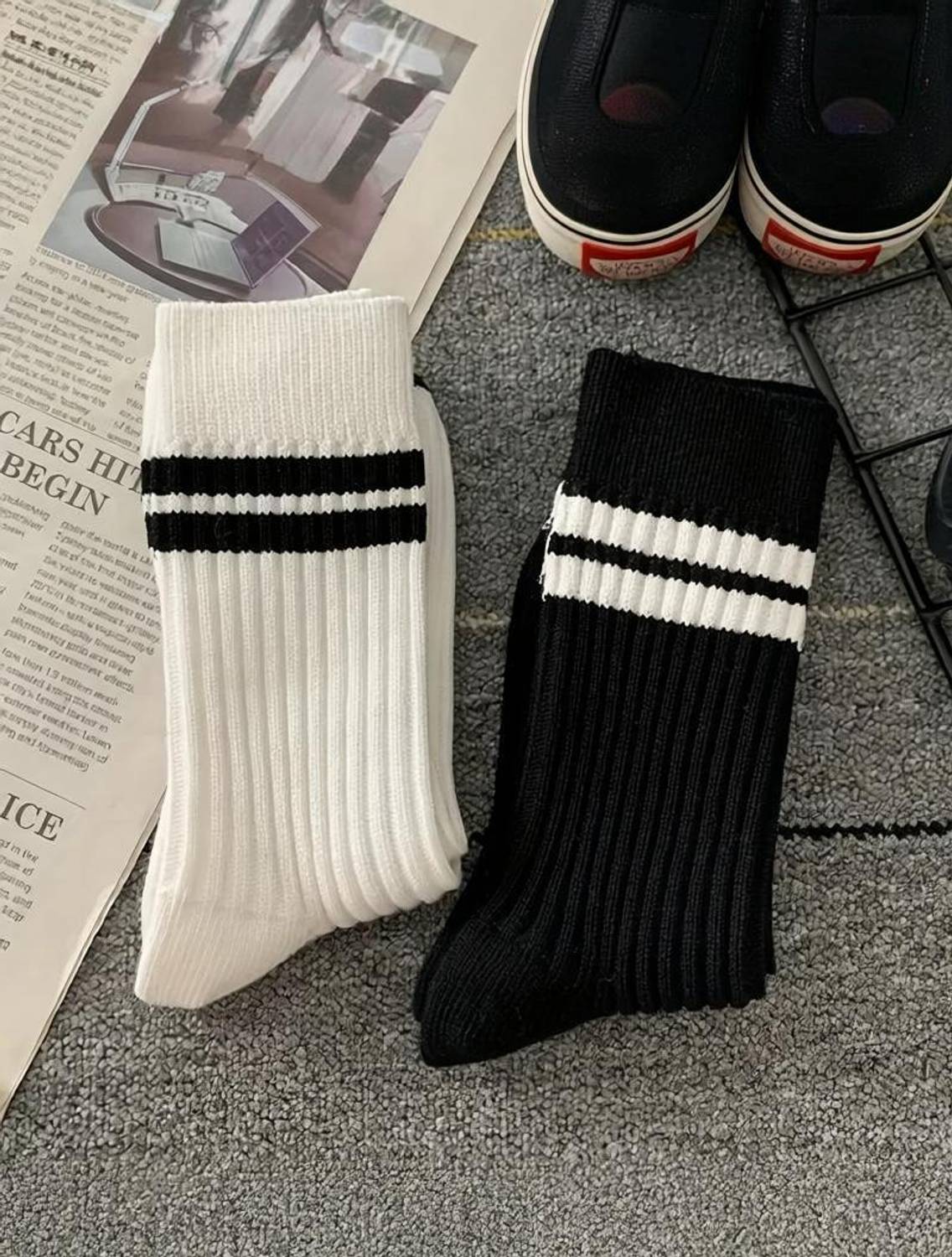 Basketship Unisex Striped Mid-Calf/Crew