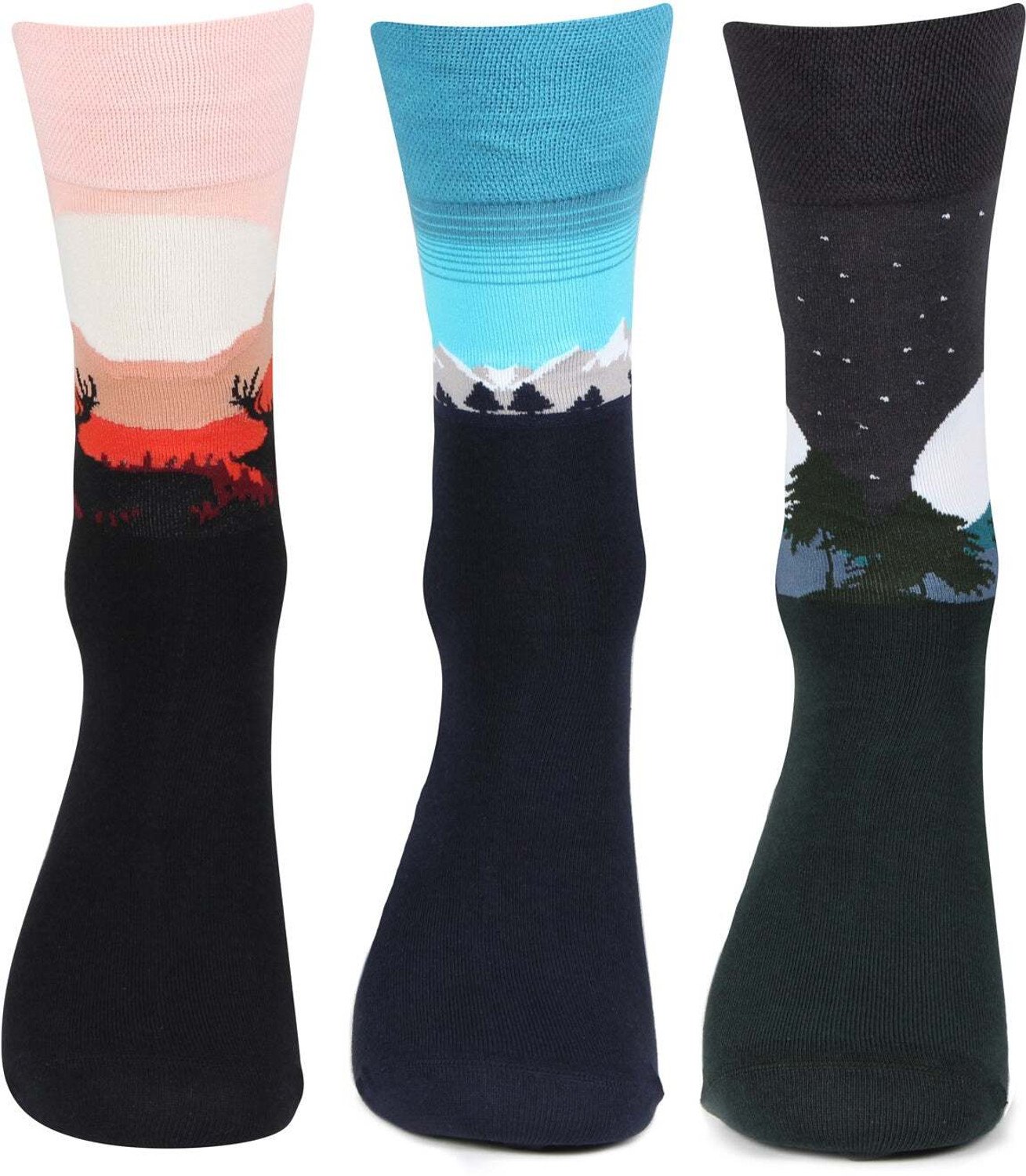 Image of BONJOUR Men Printed Mid-Calf /Crew