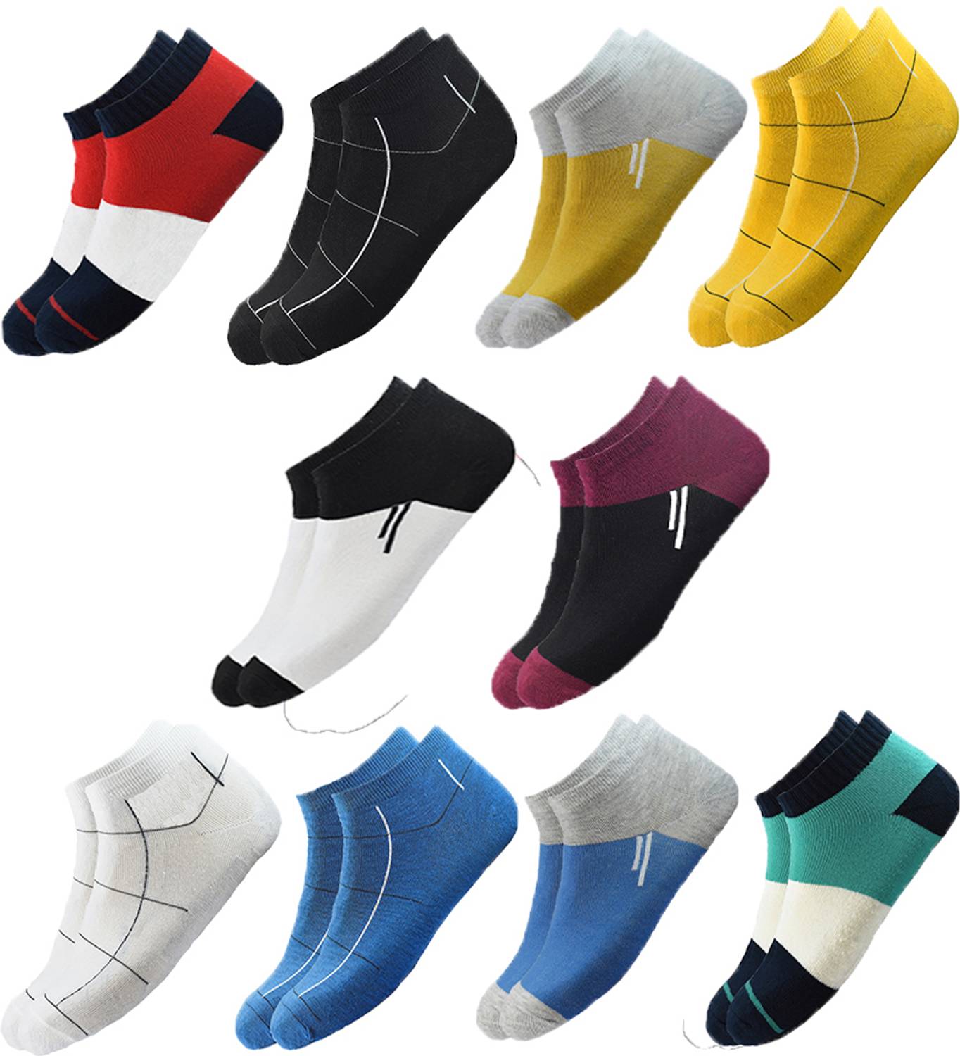 HICODE Men Ankle Length (Pack of 10)