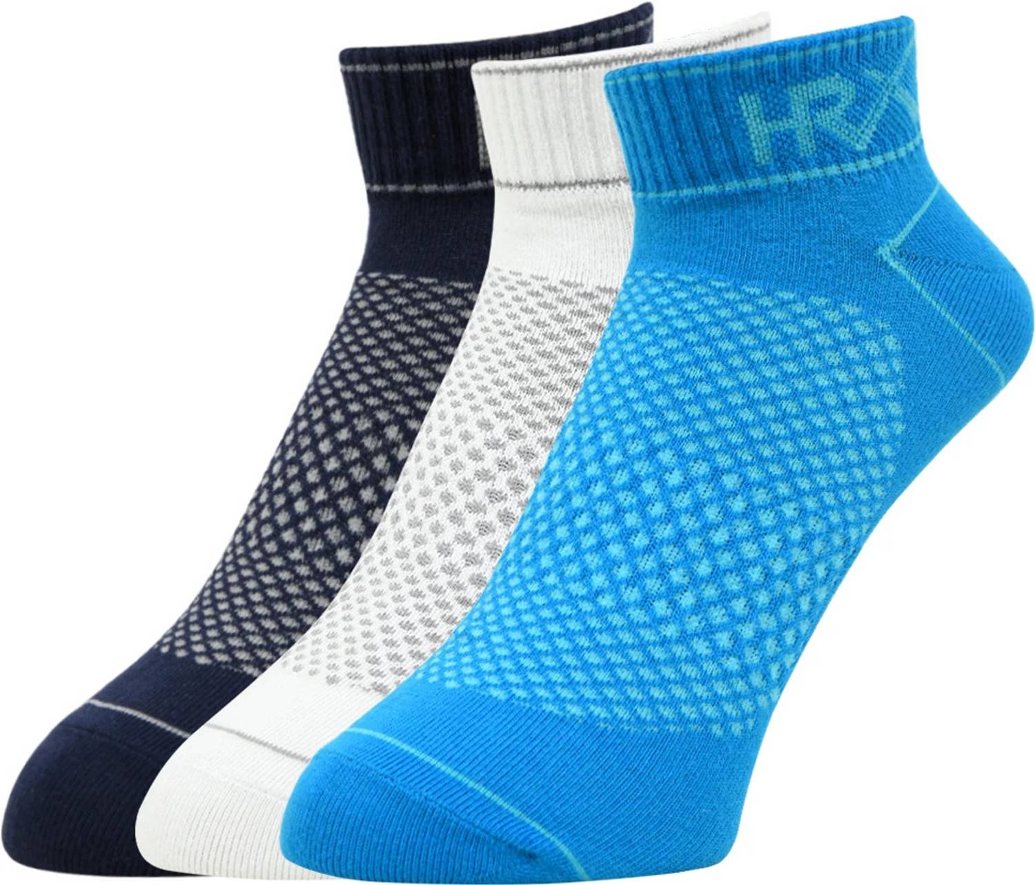 HRX by Hrithik Roshan Men Self Design Ankle Length (Pack of 3)