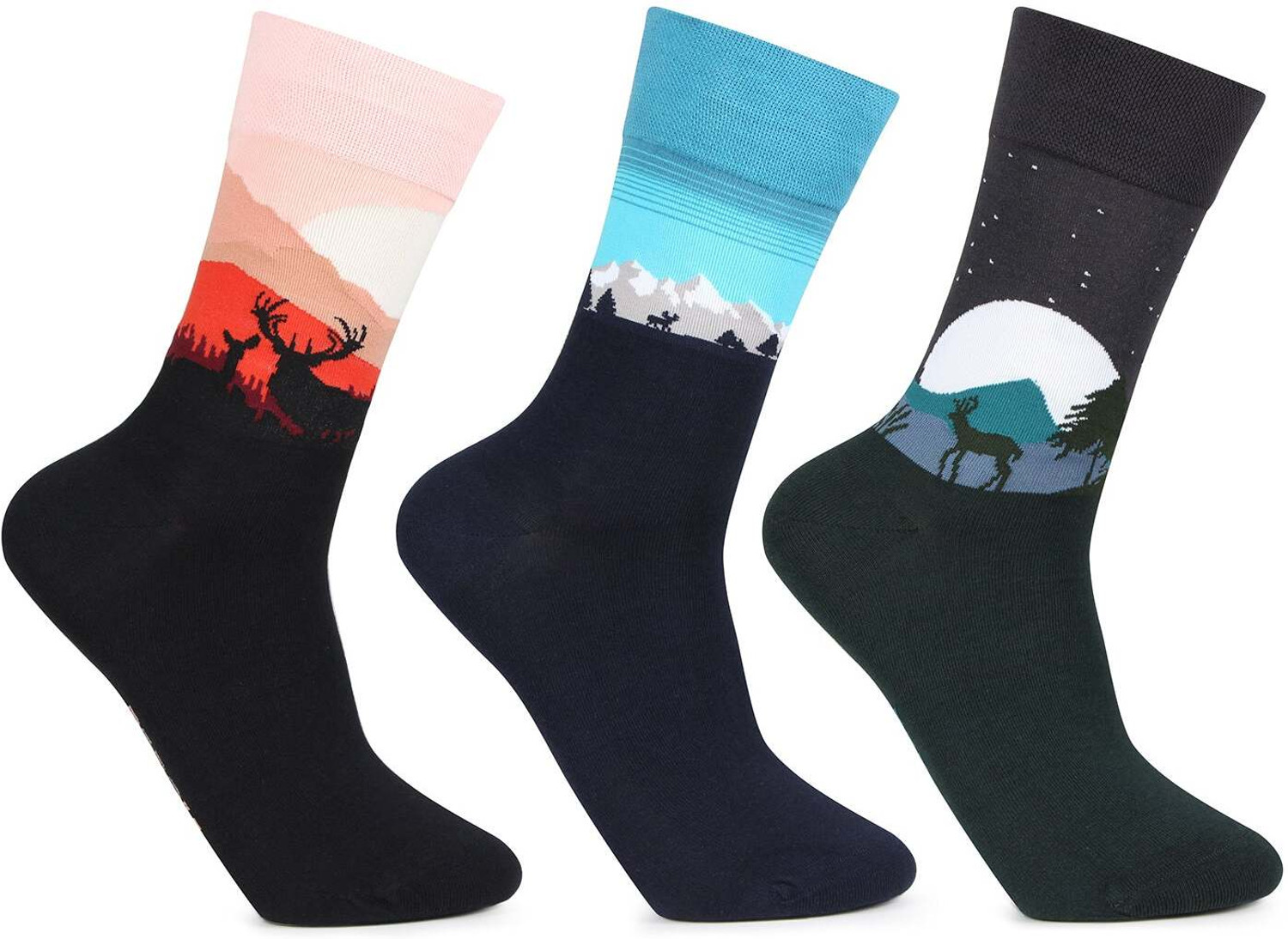 Image of BONJOUR Men Printed Mid-Calf /Crew