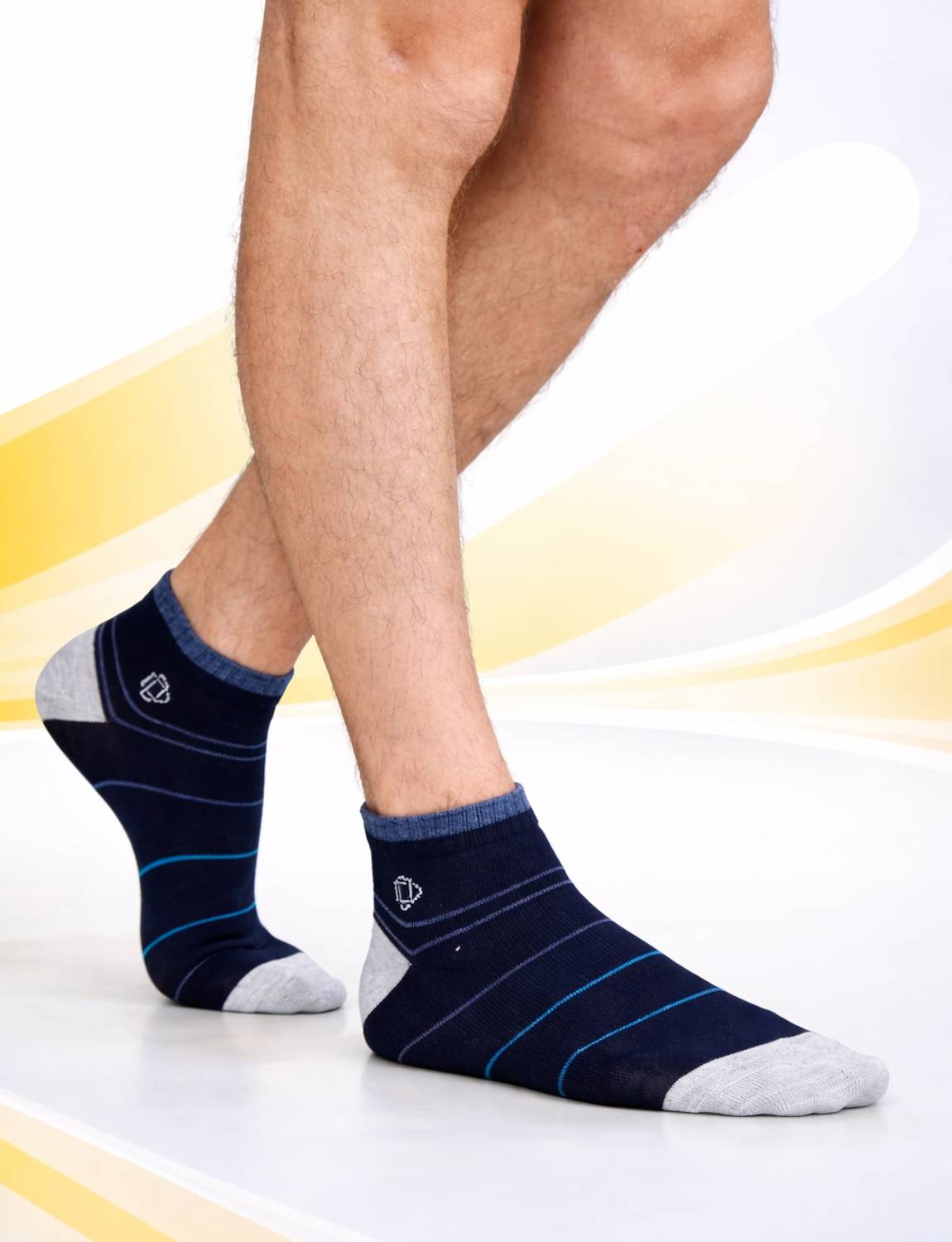 Dollar Men Striped Ankle Length Socks Pack of 3 - Image 4