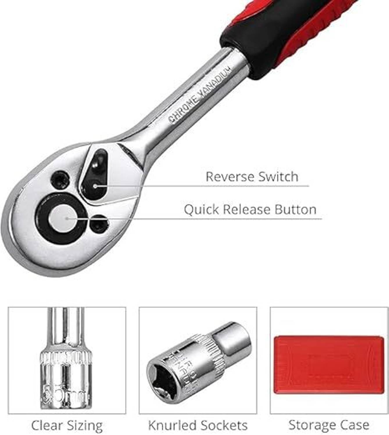 Flipkart SmartBuy 46 in 1 Socket Tool Set Pack of 46 - Image 3