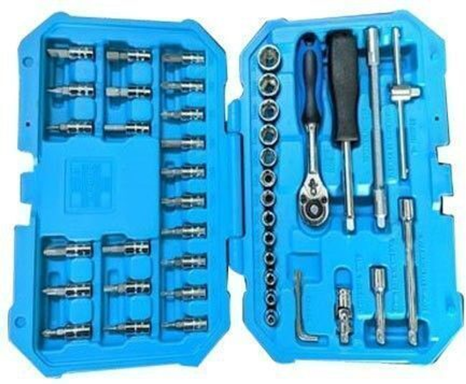 Image of TAPARIA SA46 - 46 Piece Professional 1 /4 inch Drive Socket & Bit Tool Kit Socket Set