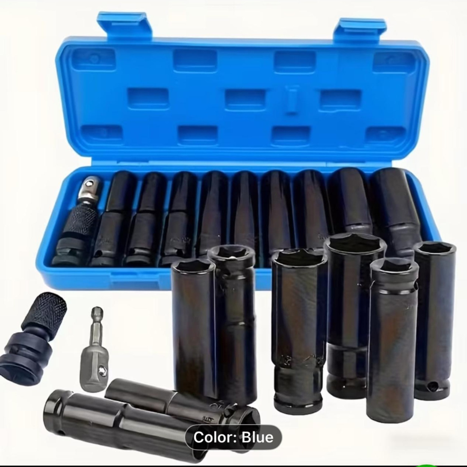 Image of Daccfy 11 Pieces Deep Impact Socket 1 /2-Inch Square Drive 78mm Deep Impact Socket Set