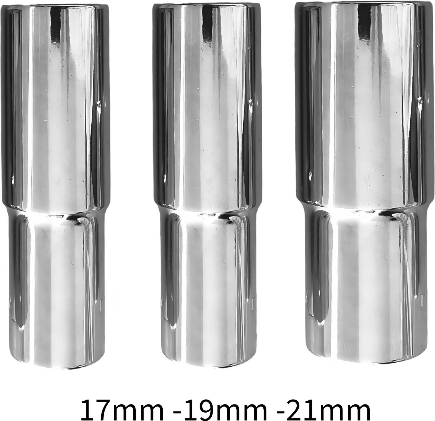 4MECH 17mm + 19mm + 21mm Hex Long Chrome Vanadium Steel, 1/2" Sq. Dr. 17mm + 19mm + 21mm Hex Long Chrome Vanadium Steel, 1/2" Sq. Dr. Single Sided Combination Wrench