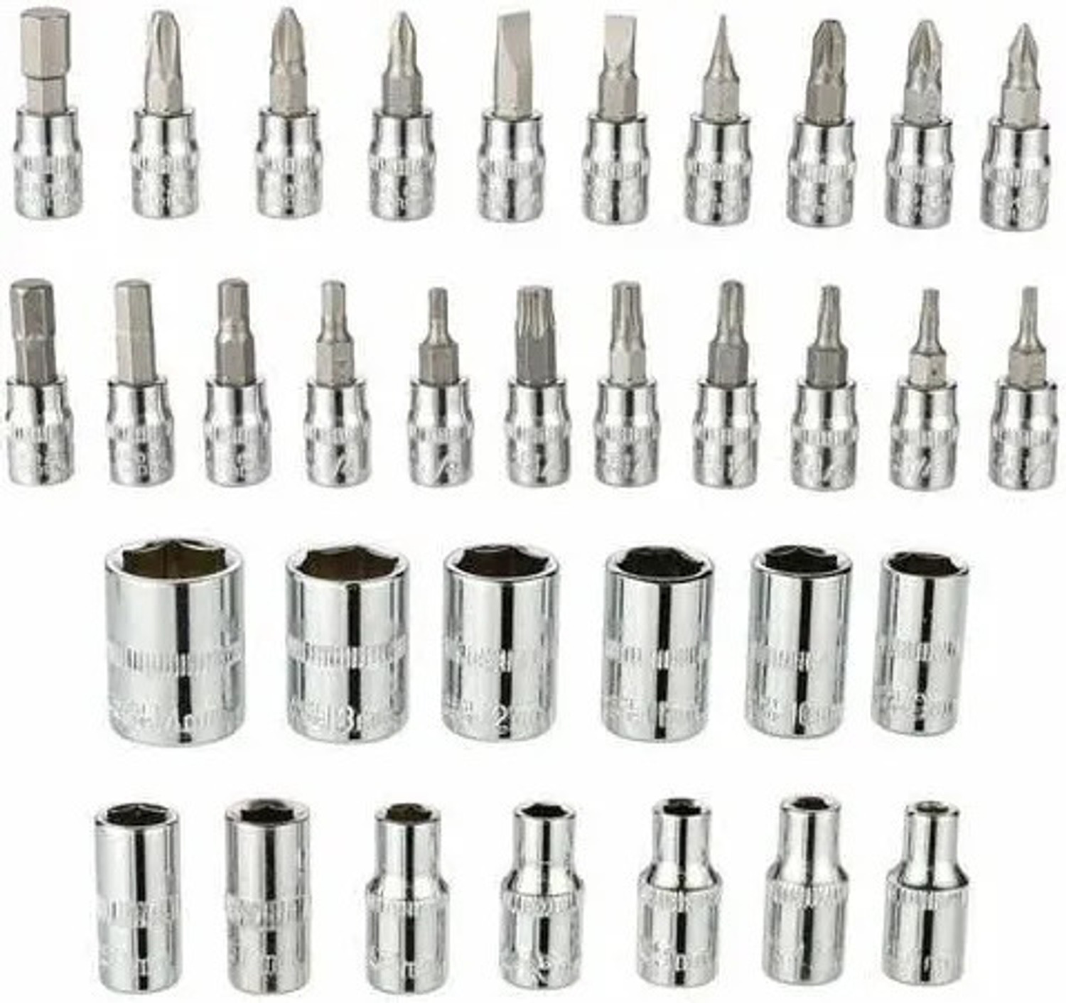 Image of Dealora 46 PCS Socket Wrench Tool Set 1 /4 Inch CR-V Ratchet Socket Kit Socket Set