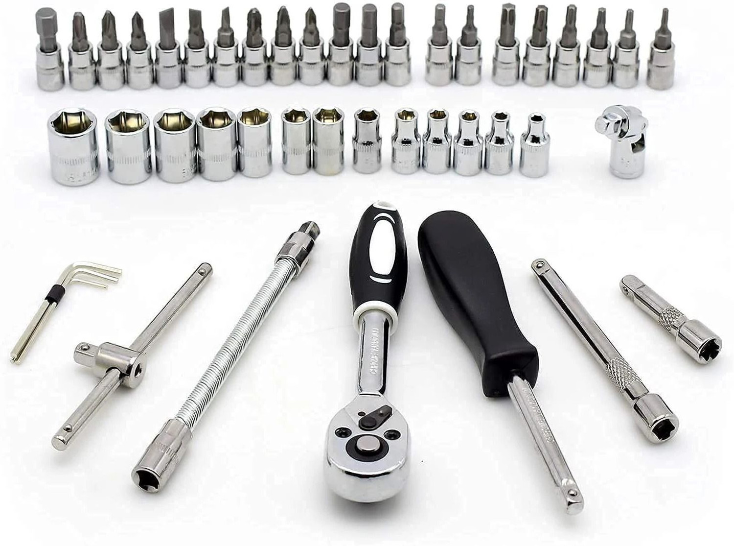 Image of DEAGAN 46PCS Sockets Extension Bars,Mechanic Tool Kits for Household Repair Socket Set Socket Set