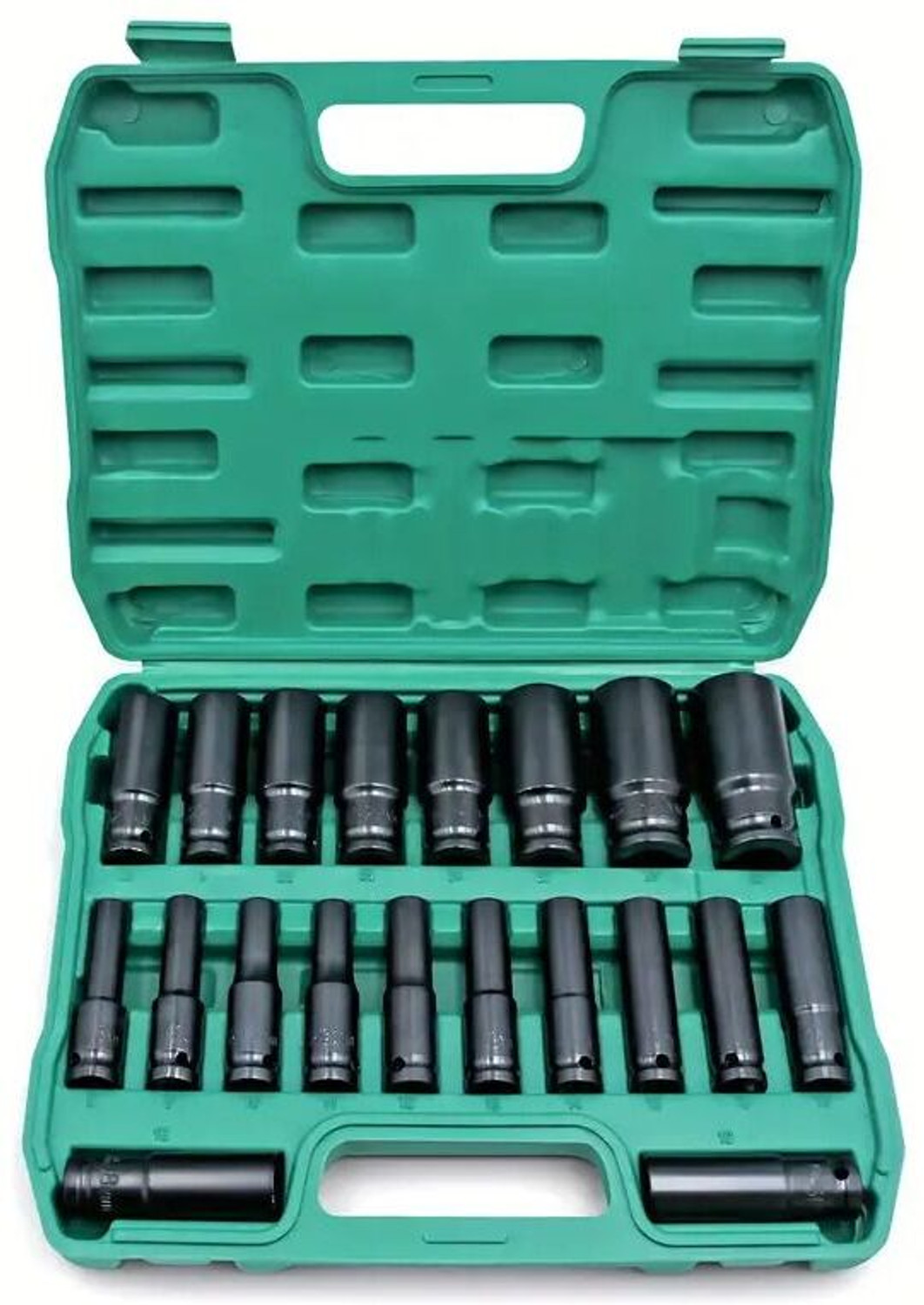 Image of Daccfy 20 Pieces 1 /2-Inch Square Drive 78mm Deep Impact Socket Hex Set Socket Set