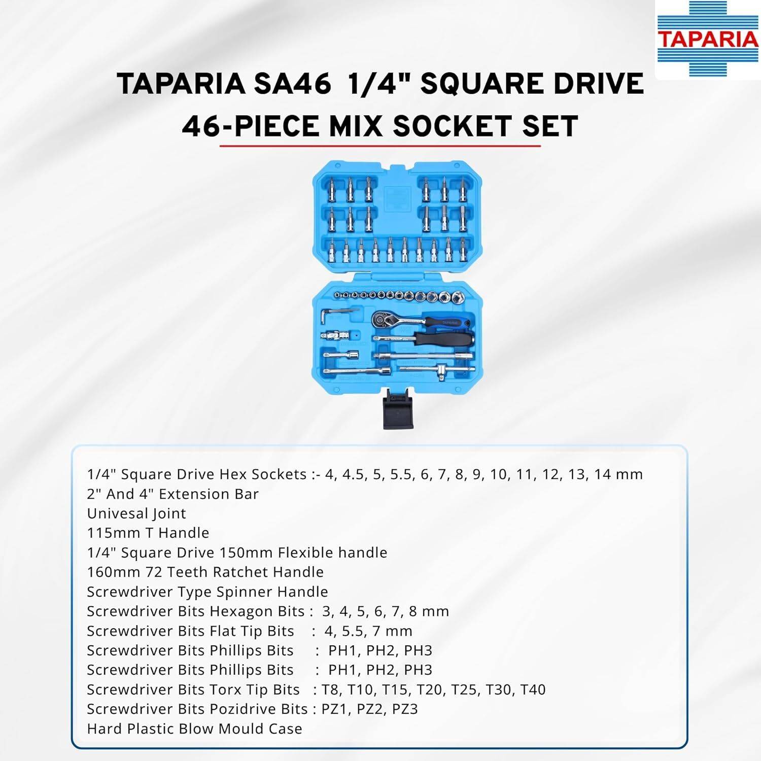 Taparia Professional Socket Set with Ratchet Handle - Image 5