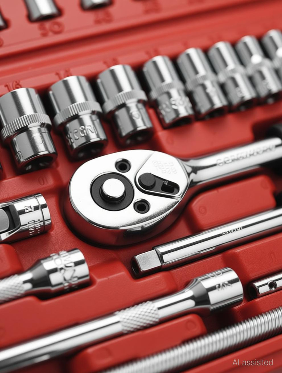 Image of toolskart 46 In 1 Pc Hand Tool Kit Socket Set Multi Purpose Combination Tool Double Sided Socket Set