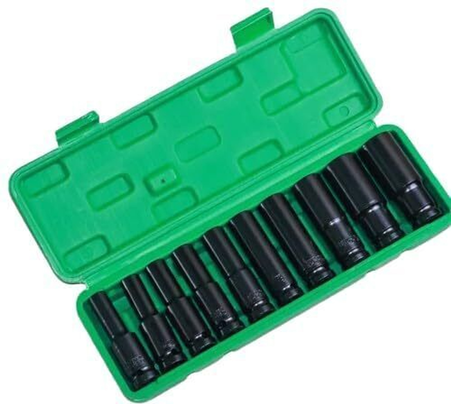 Image of OKASTA 10 Pieces 1 /2-Inch Square Drive 78mm Deep Impact Socket Hex Set Socket Set